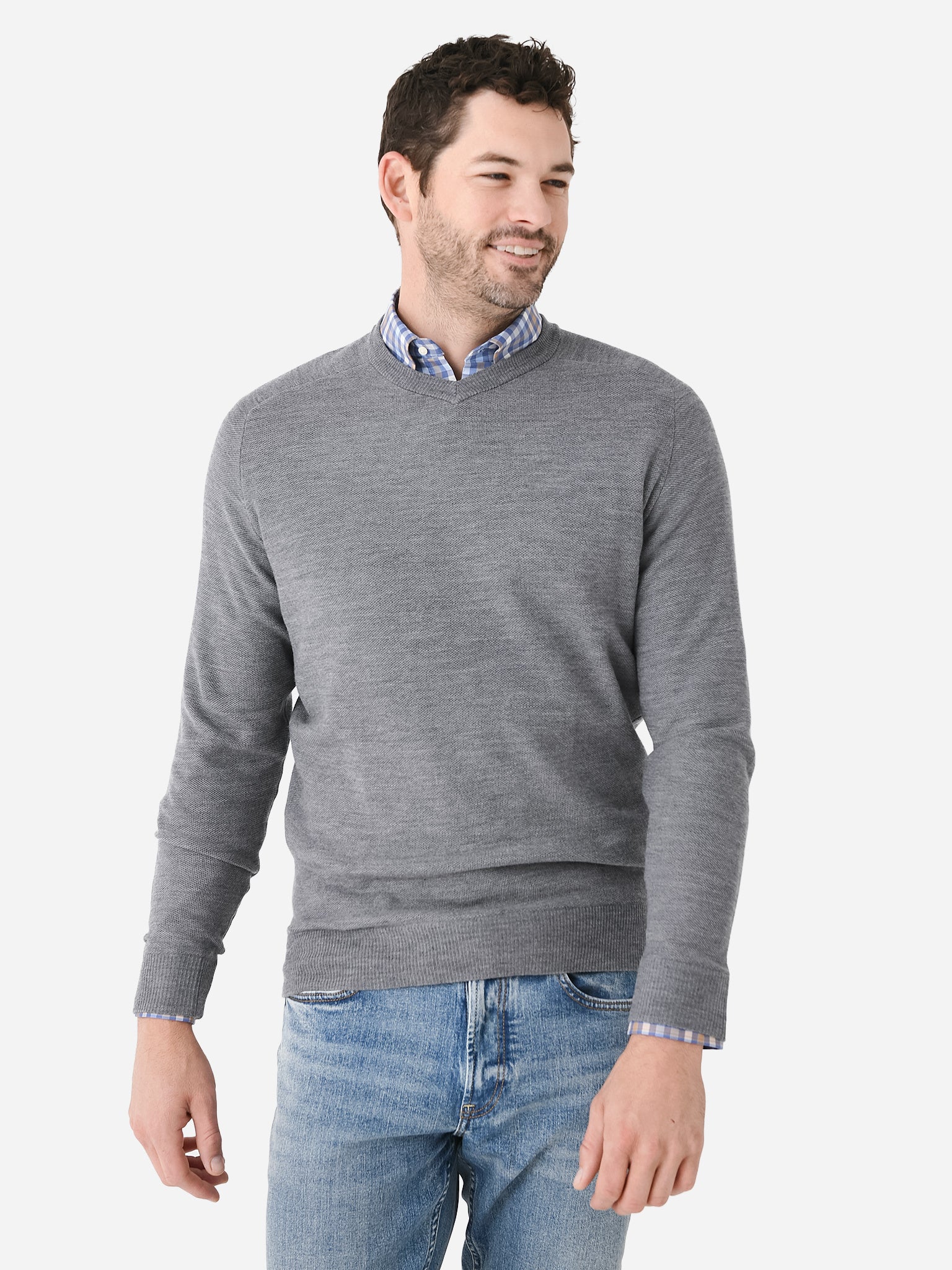 Peter Millar Crown Crafted Men's Dover High V-Neck Sweater