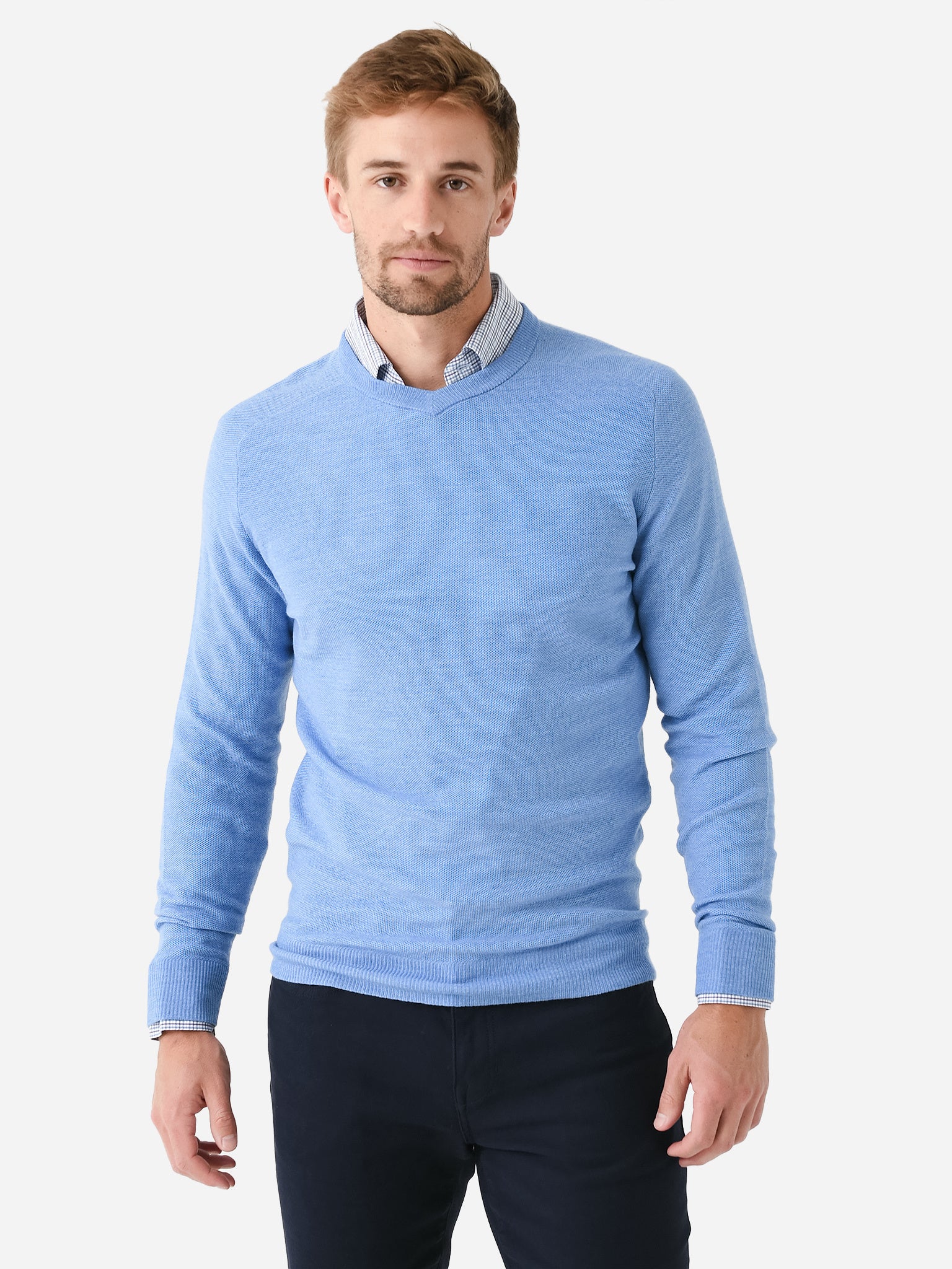 Peter Millar Crown Crafted Men's Dover High V-Neck Sweater