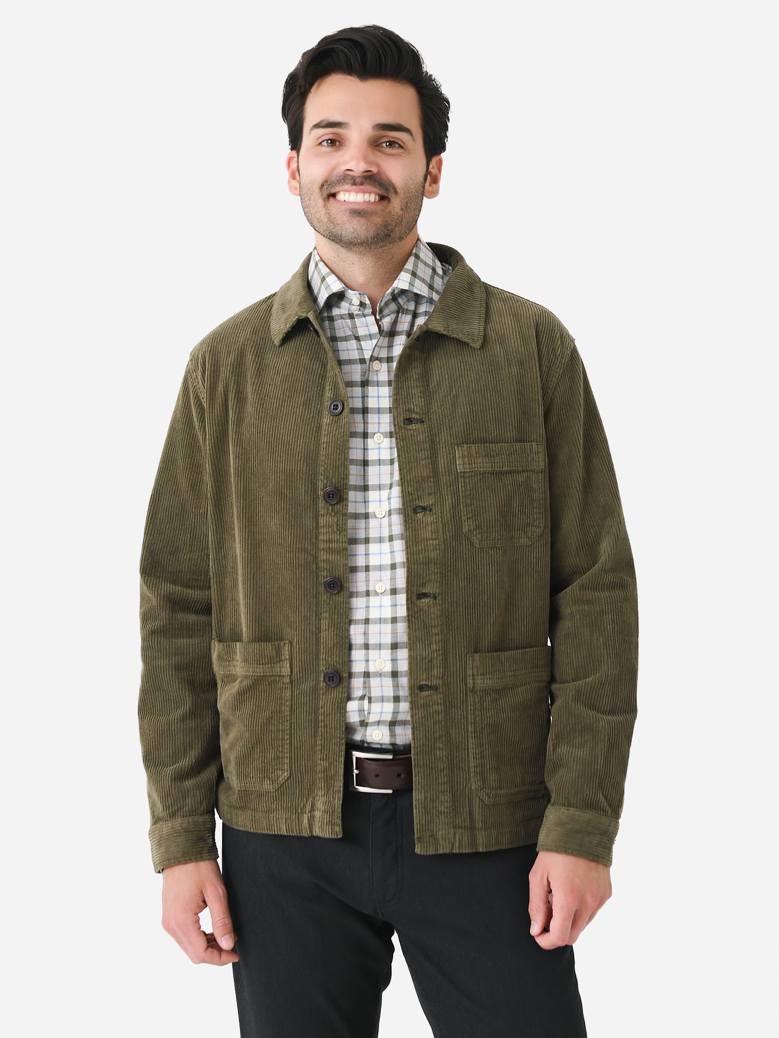 Men's Green Corduroy Chore Jacket