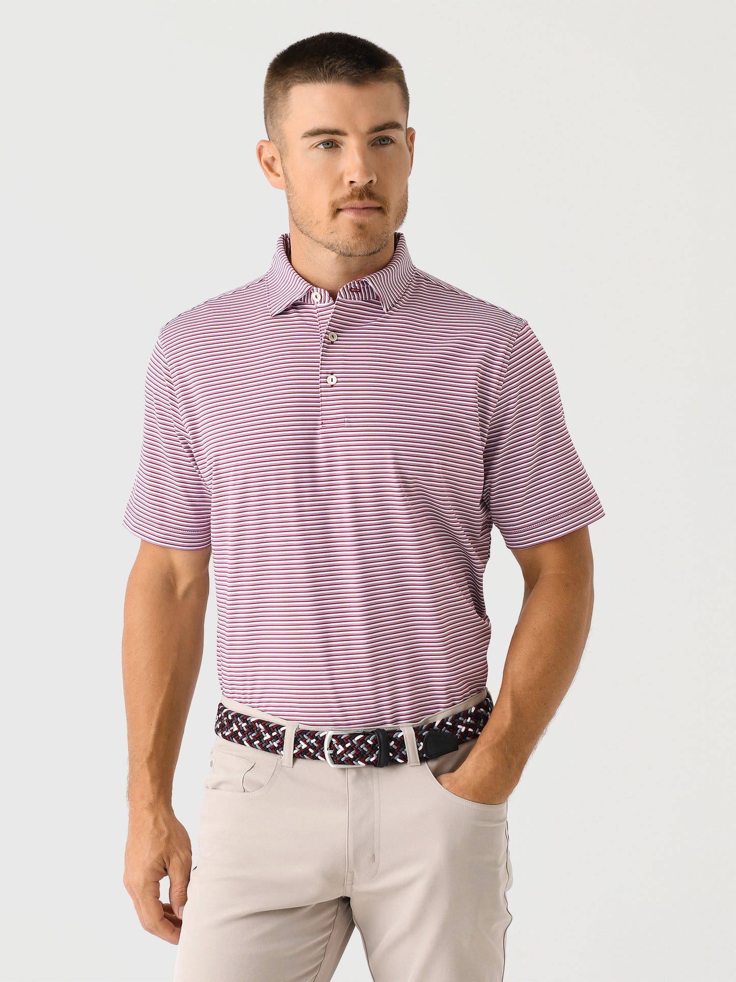 Peter Millar Crown Sport Men's Cedar Performance Jersey Polo