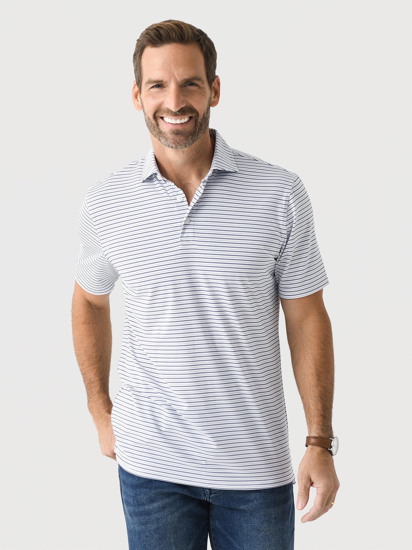 Peter Millar Crown Sport Men's Cedar Performance Jersey Polo