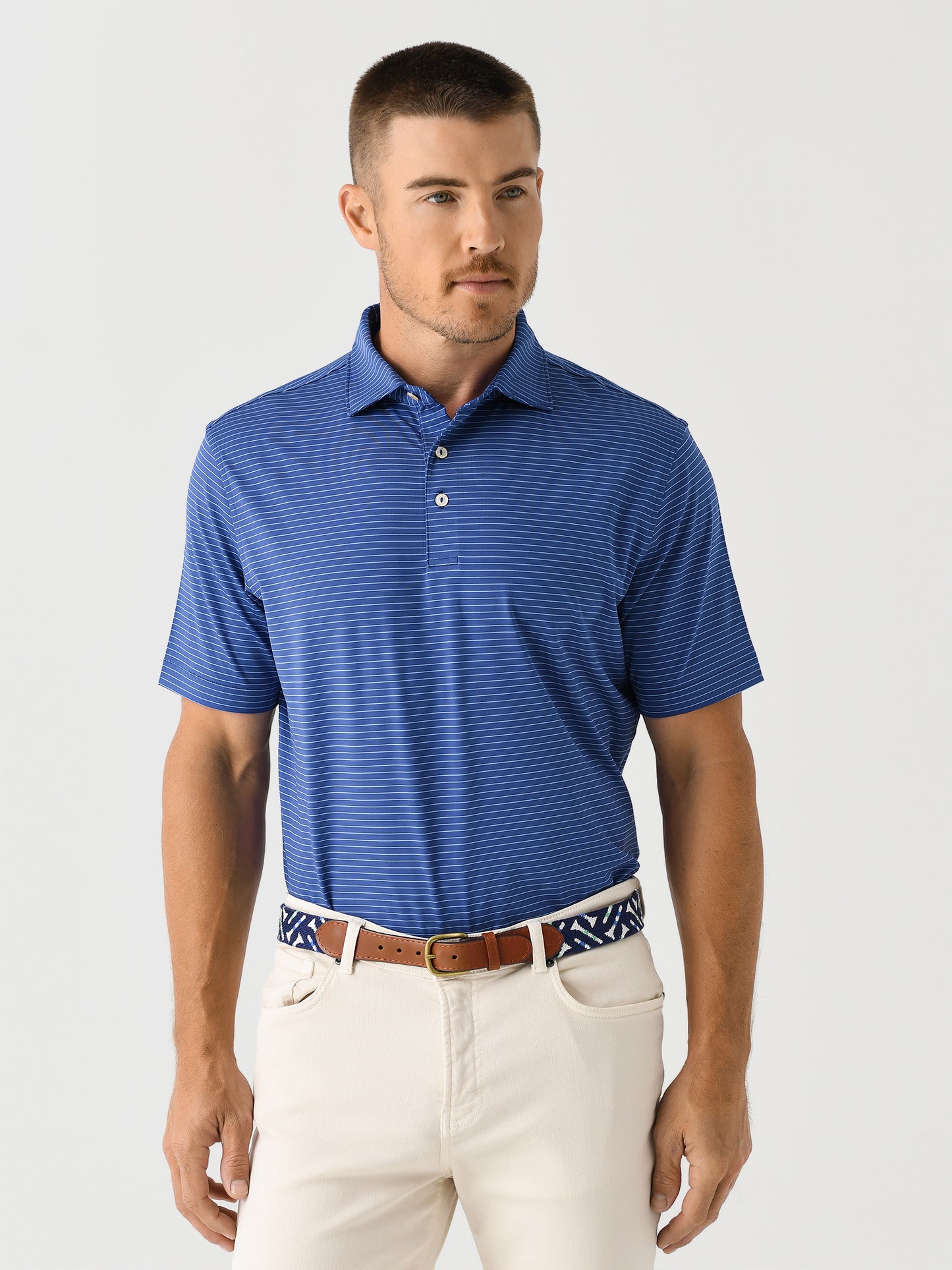 Peter Millar Crown Sport Men's Hemlock Performance Jersey Polo