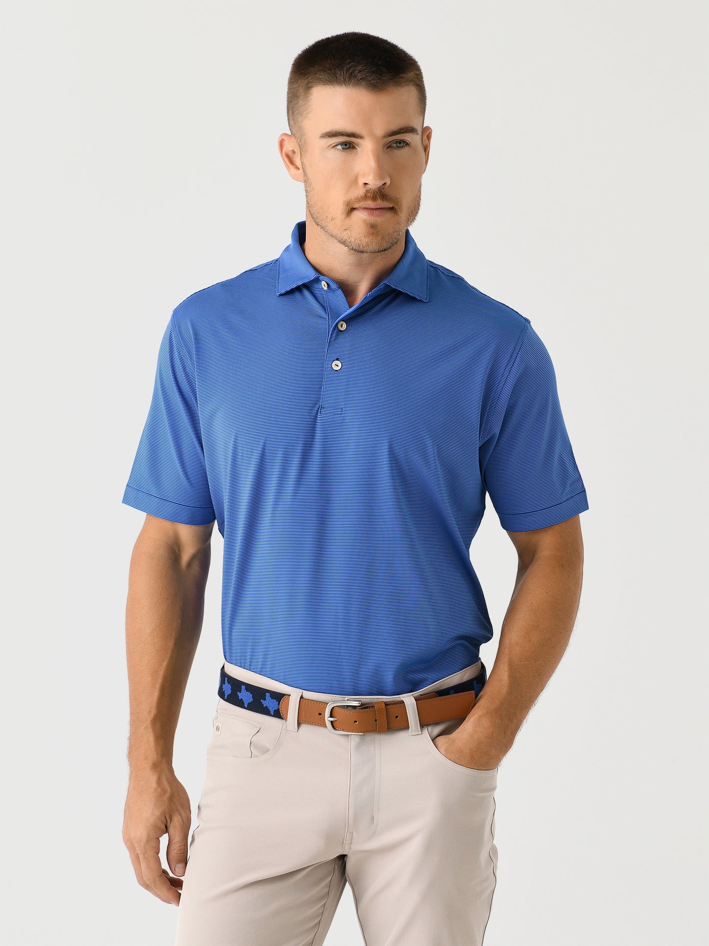 Peter Millar Crown Sport Men's Jubilee Stripe Performance Polo