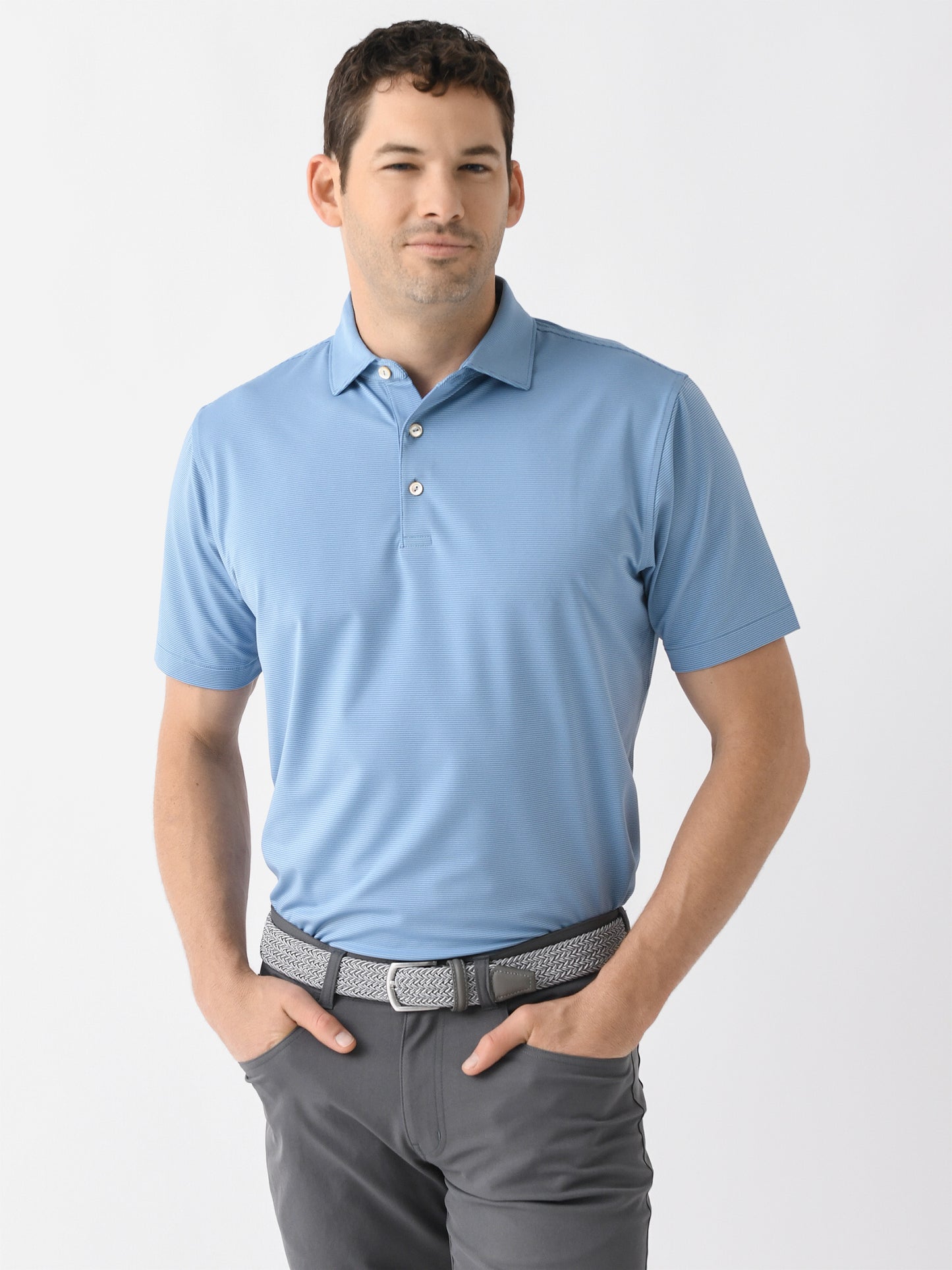 Peter Millar Crown Sport Men's Jubilee Stripe Performance Polo