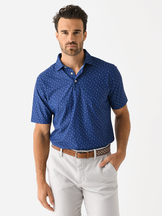 Peter Millar Crown Sport Men's Fairway Par-Tee Performance Mesh Polo