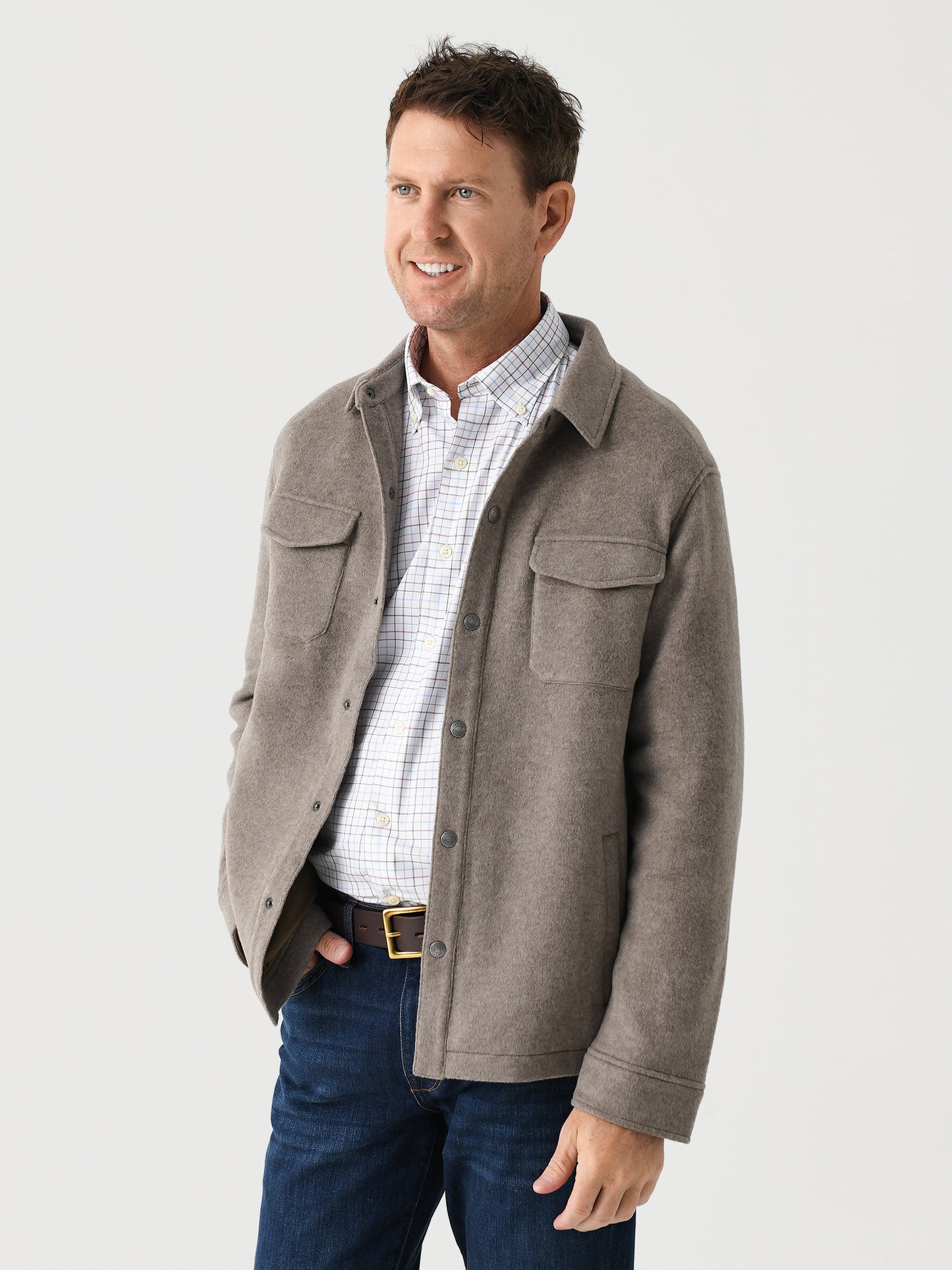 Peter Millar Crown Men's Flex Fleece Shirt Jacket