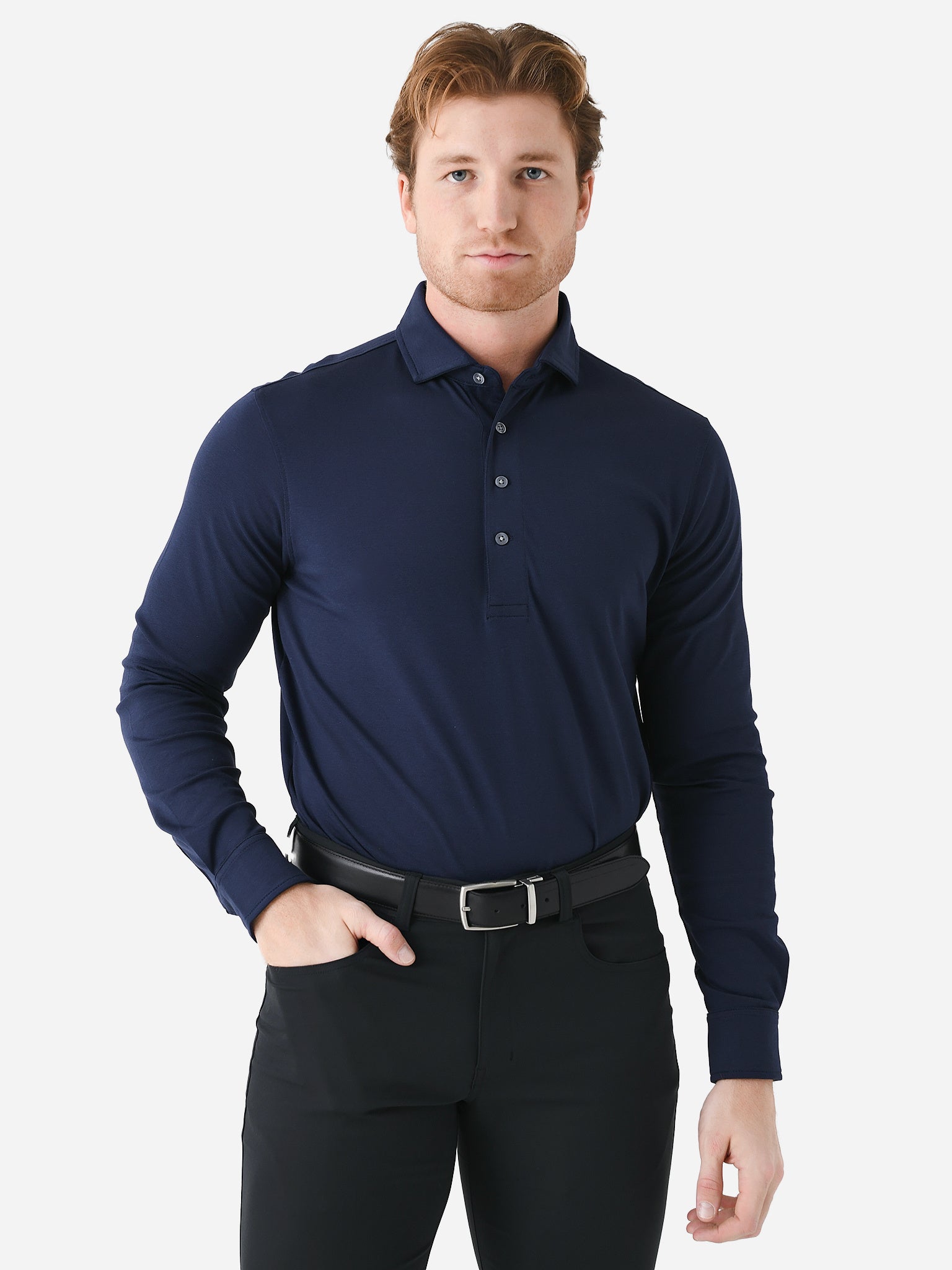 Greyson Men's Omaha Long Sleeve Polo