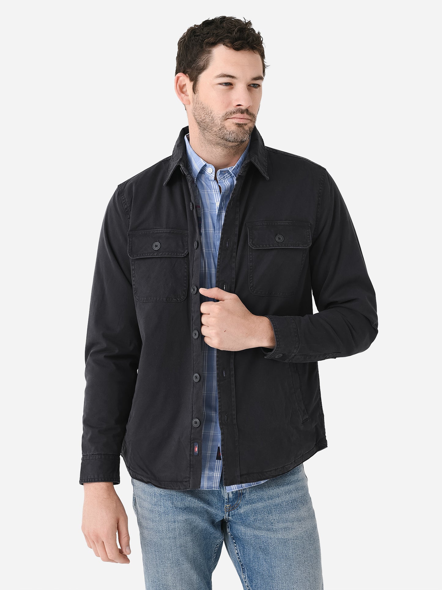 Faherty Brand Men's Stretch Blanket Lined CPO Jacket