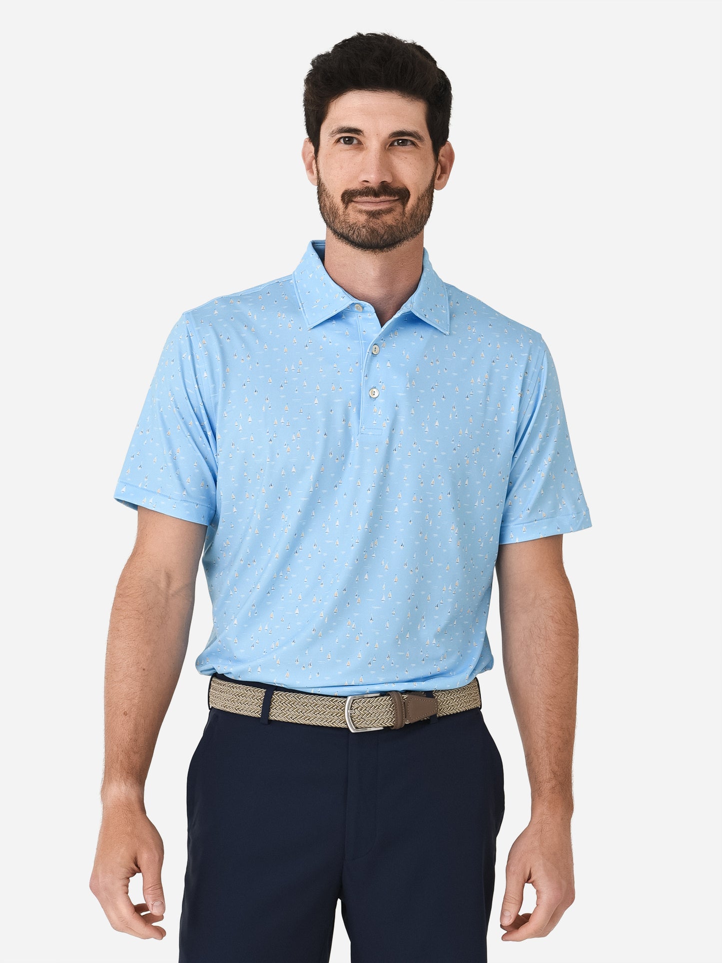 Peter Millar Crown Sport Men's Sailing Away Performance Polo