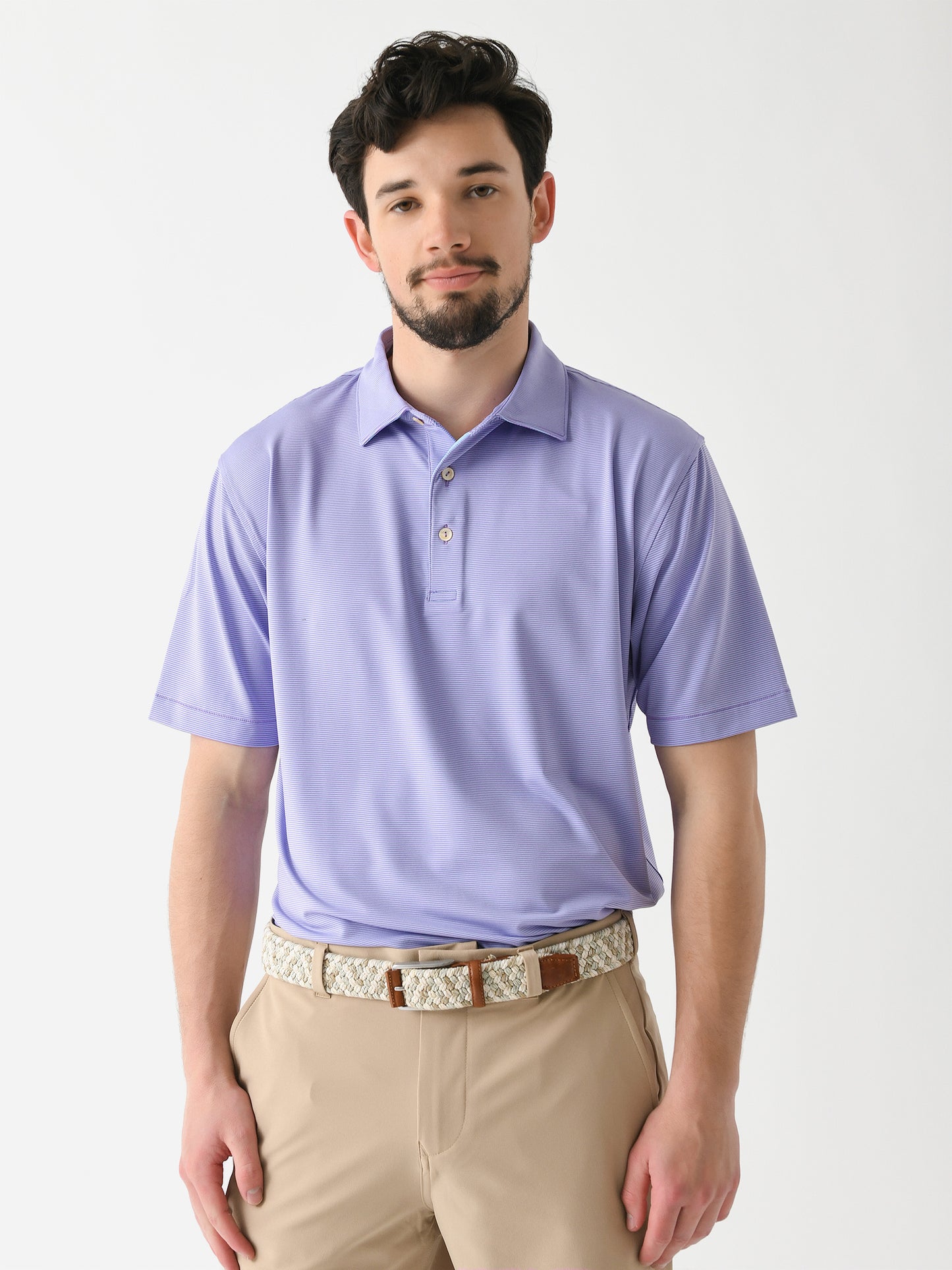 Peter Millar Crown Sport Men's Jubilee Stripe Performance Polo