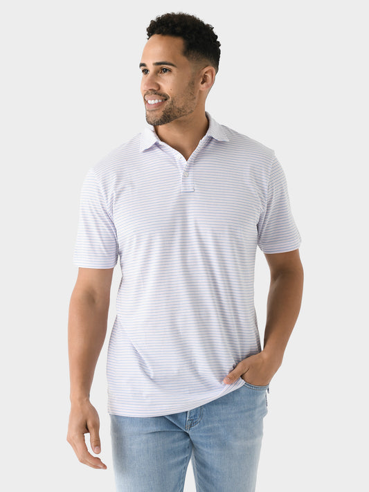 Peter Millar Crown Comfort Men's Range Stripe Cotton Polo