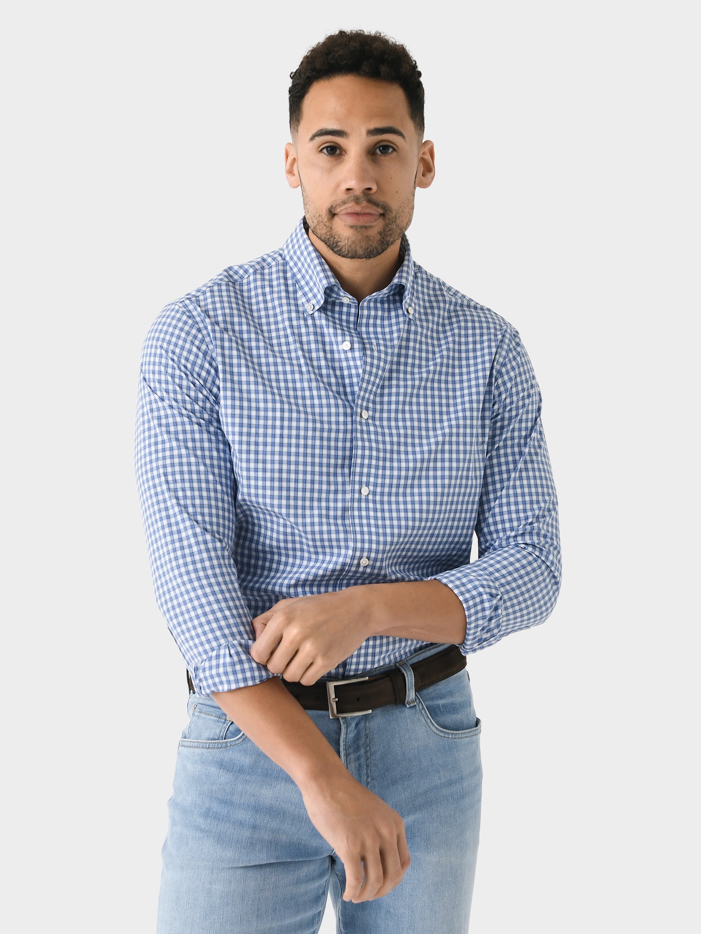 Peter Millar Crown Crafted Men's Cole Performance Poplin Sport Shirt