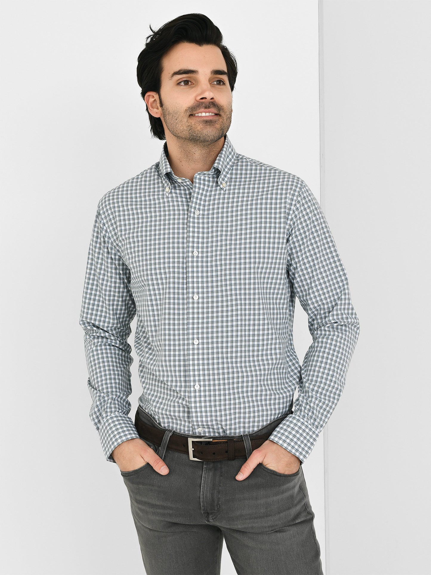 Peter Millar Crown Crafted Men's Cole Performance Poplin Sport Shirt