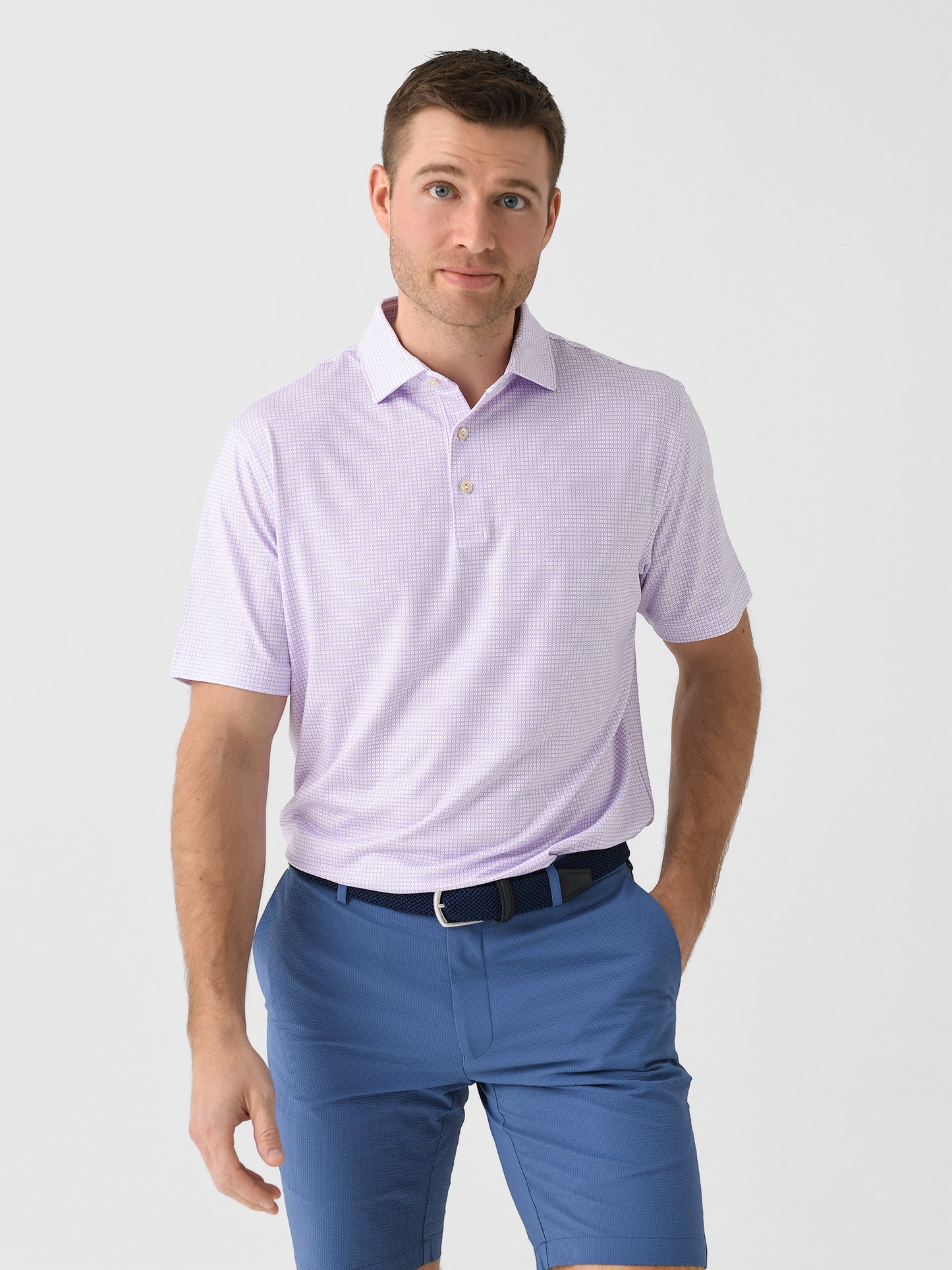 Peter Millar Crown Sport Men's Orbit Performance Jersey Polo