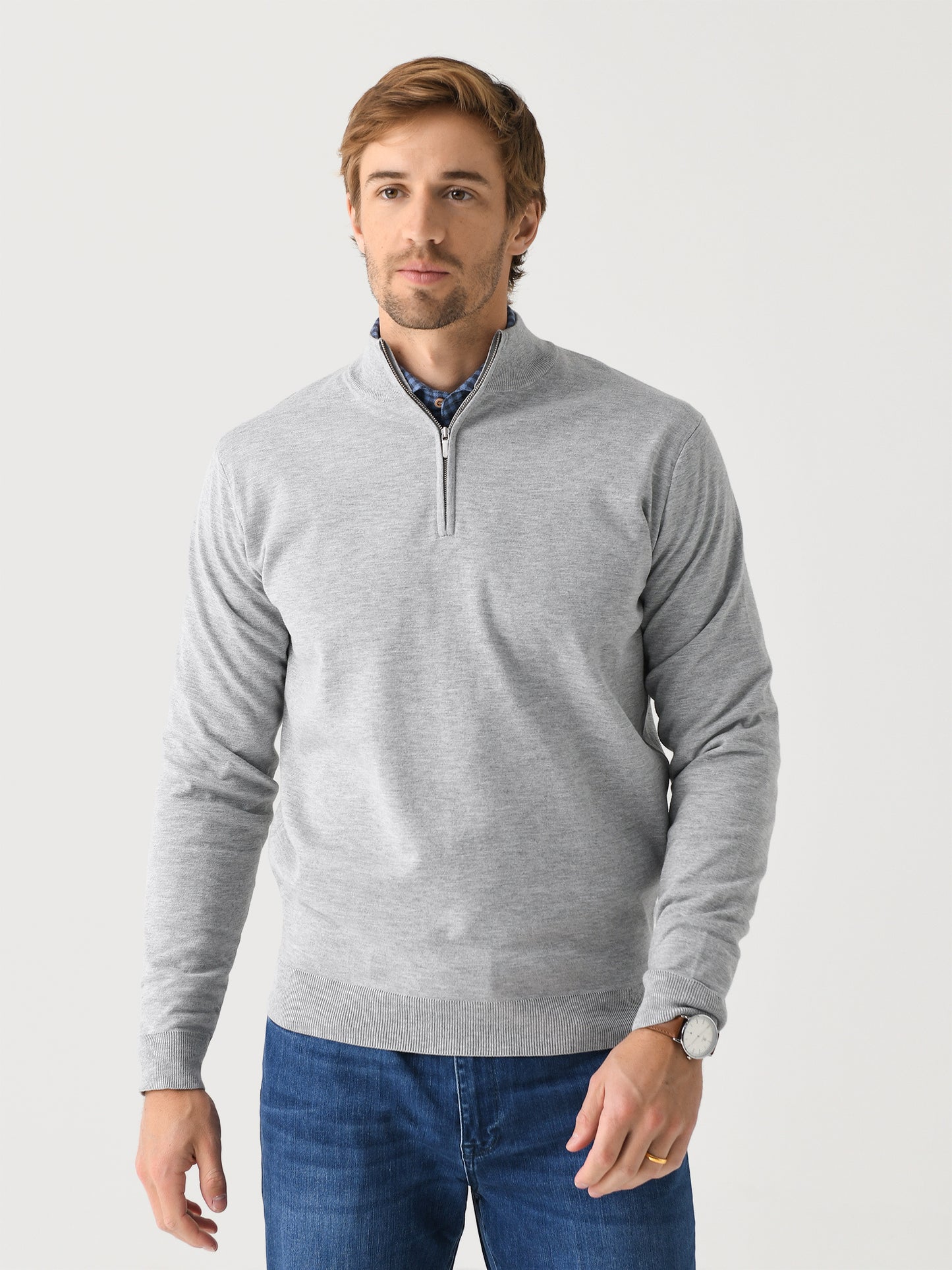 Peter Millar Crown Men's Coolspun Cotton Quarter-Zip Sweater