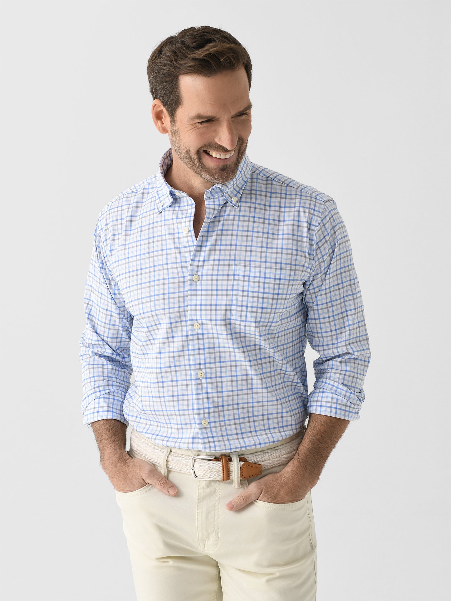 Peter Millar Crown Men's Calgary Crown Lite Cotton-Stretch Sport Shirt