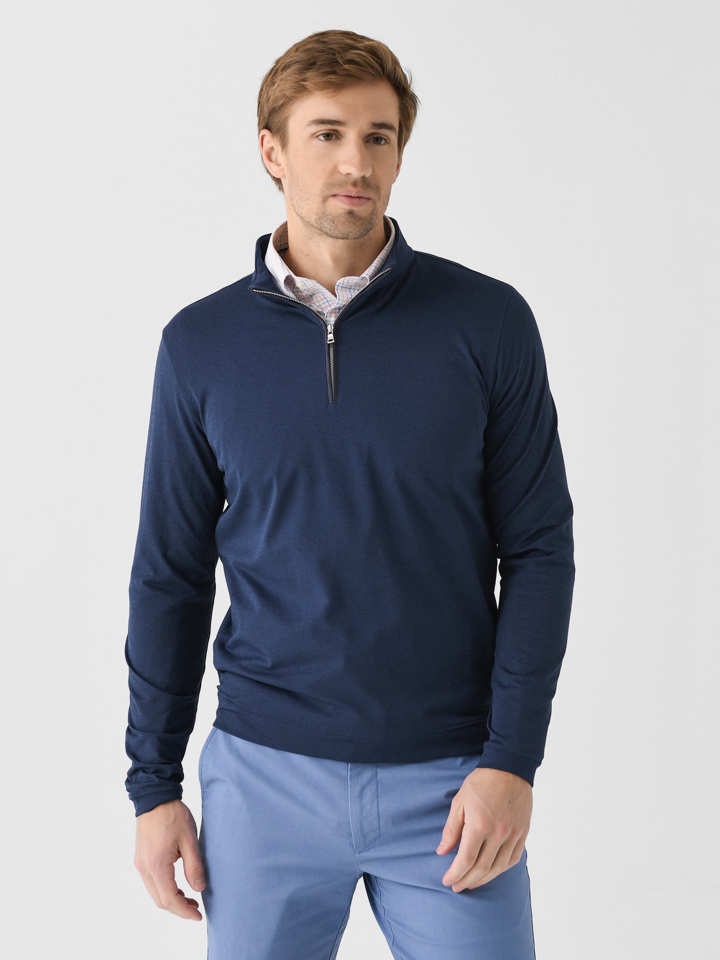 Peter Millar Crown Crafted Men's Albatross Cotton-Blend Piqué Quarter-Zip