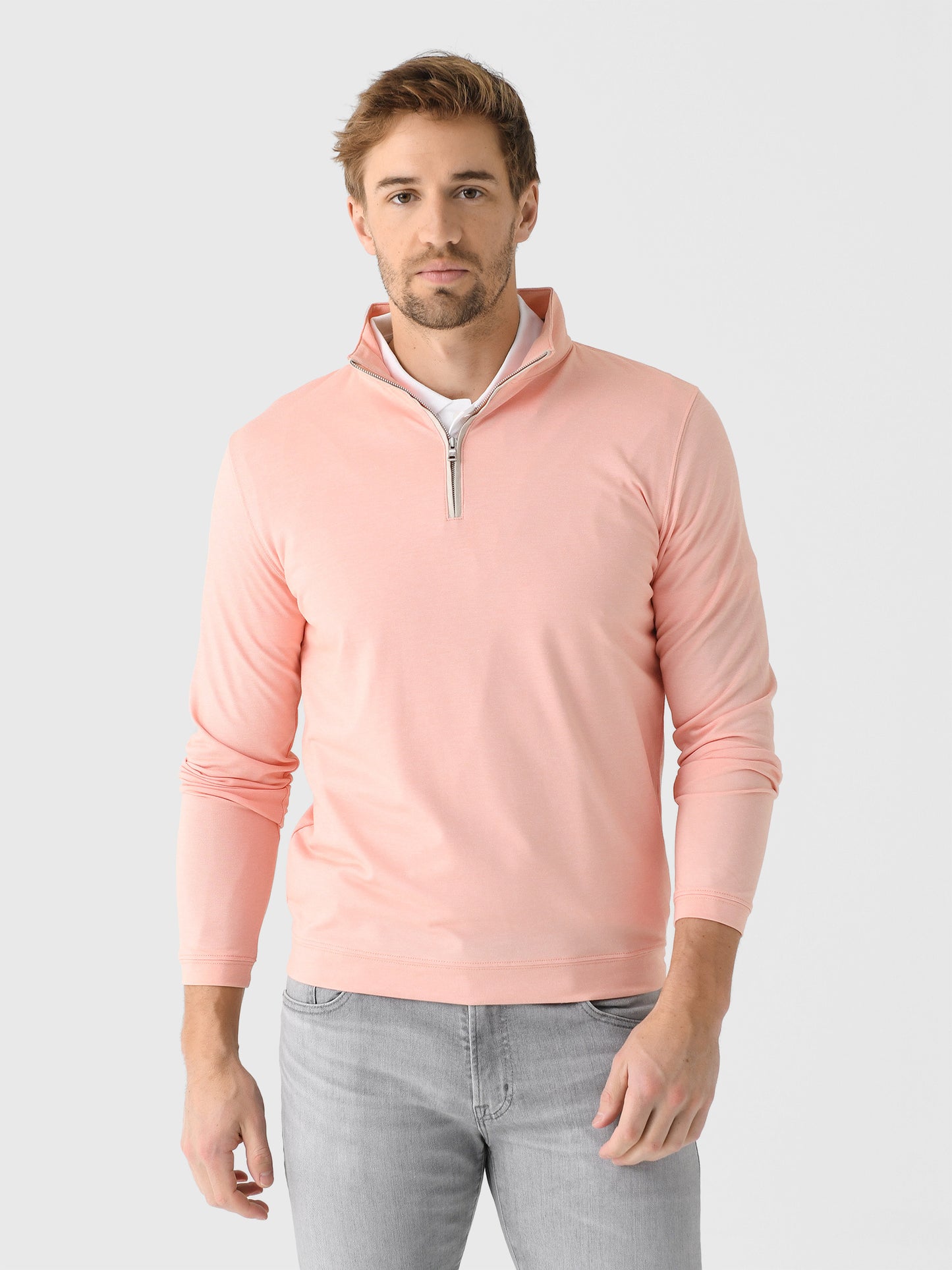 Peter Millar Crown Crafted Men's Albatross Cotton-Blend Piqué Quarter-Zip