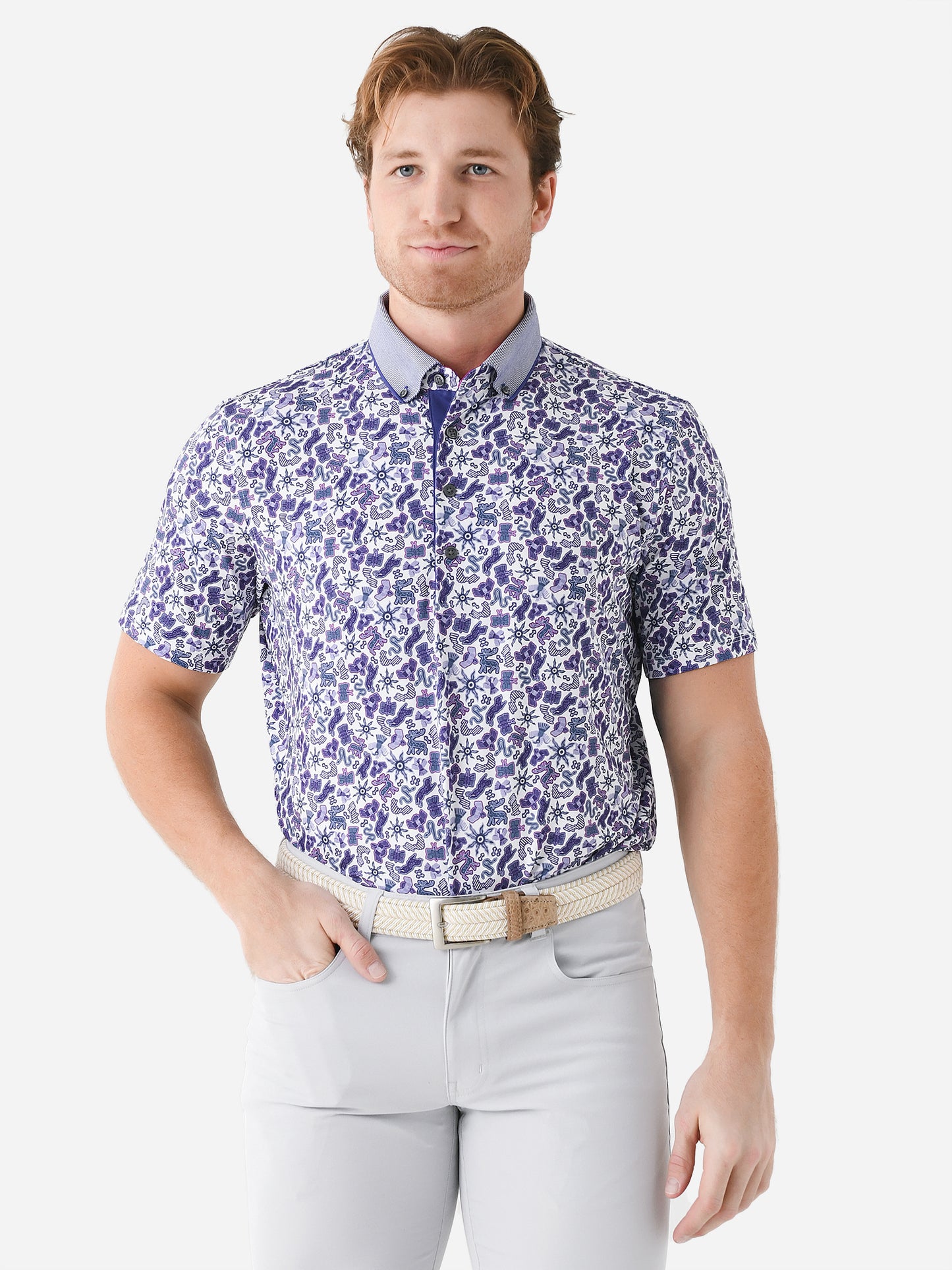 Greyson Men's Tulum Symbols Polo