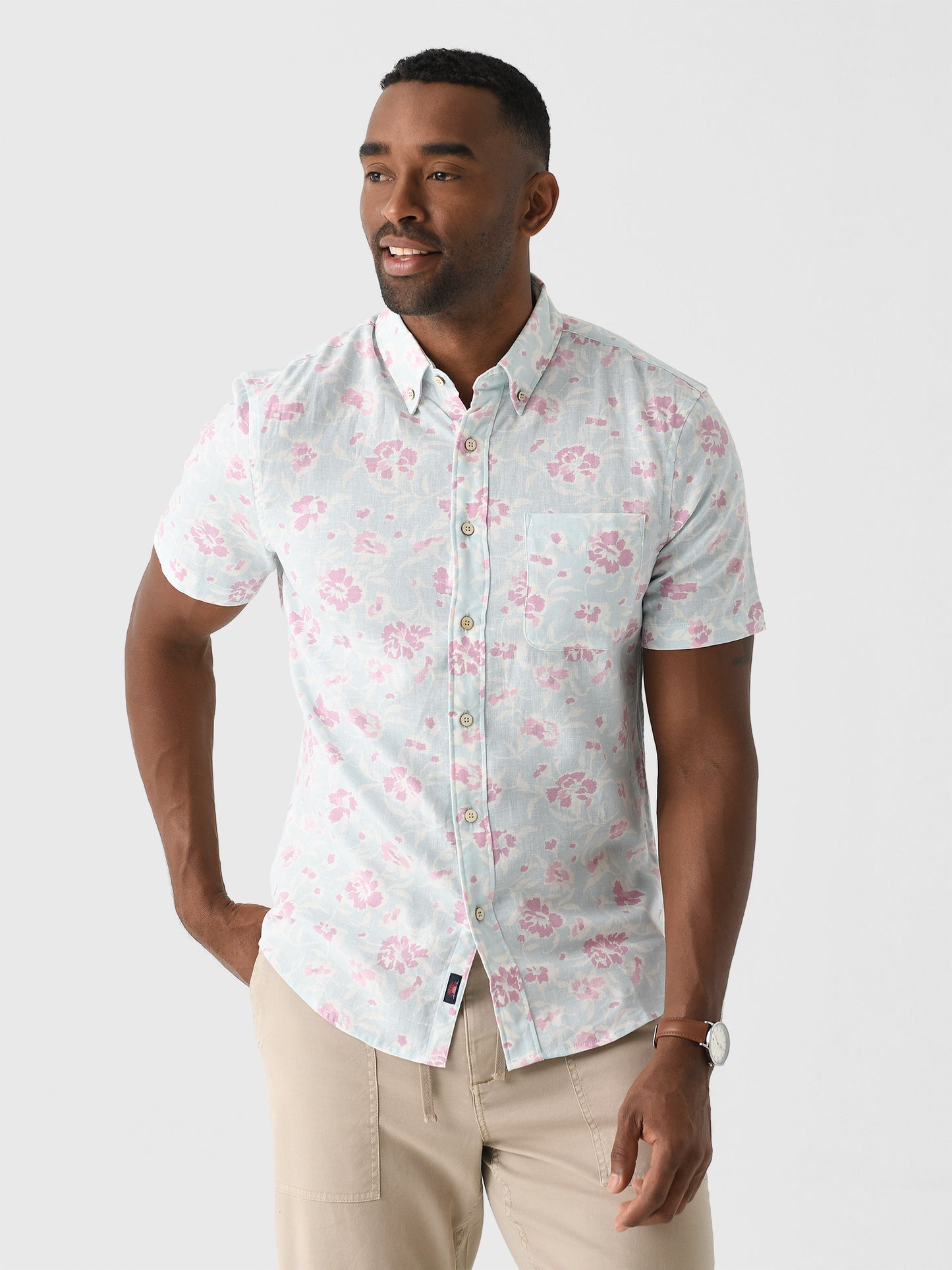 Faherty Brand Men's Short Sleeve Breeze Shirt