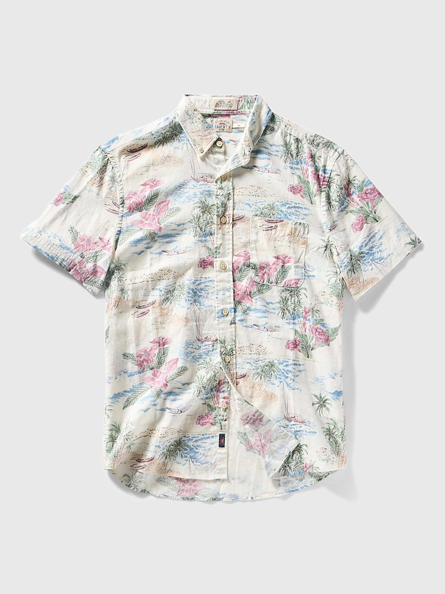 Faherty Brand Men's Short Sleeve Breeze Shirt