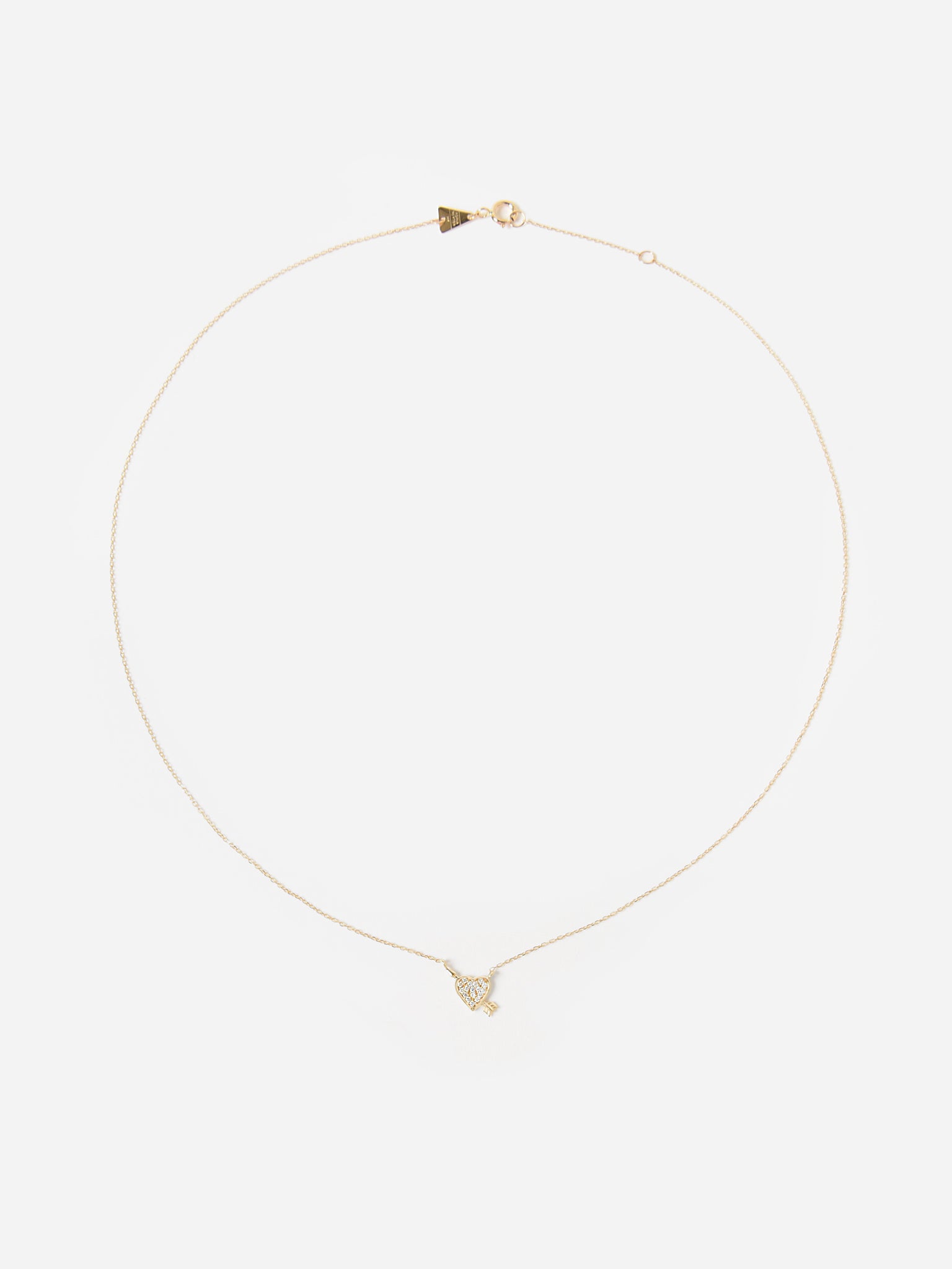 Adina Reyter Women's Tiny Pavé Heart Arrow Necklace