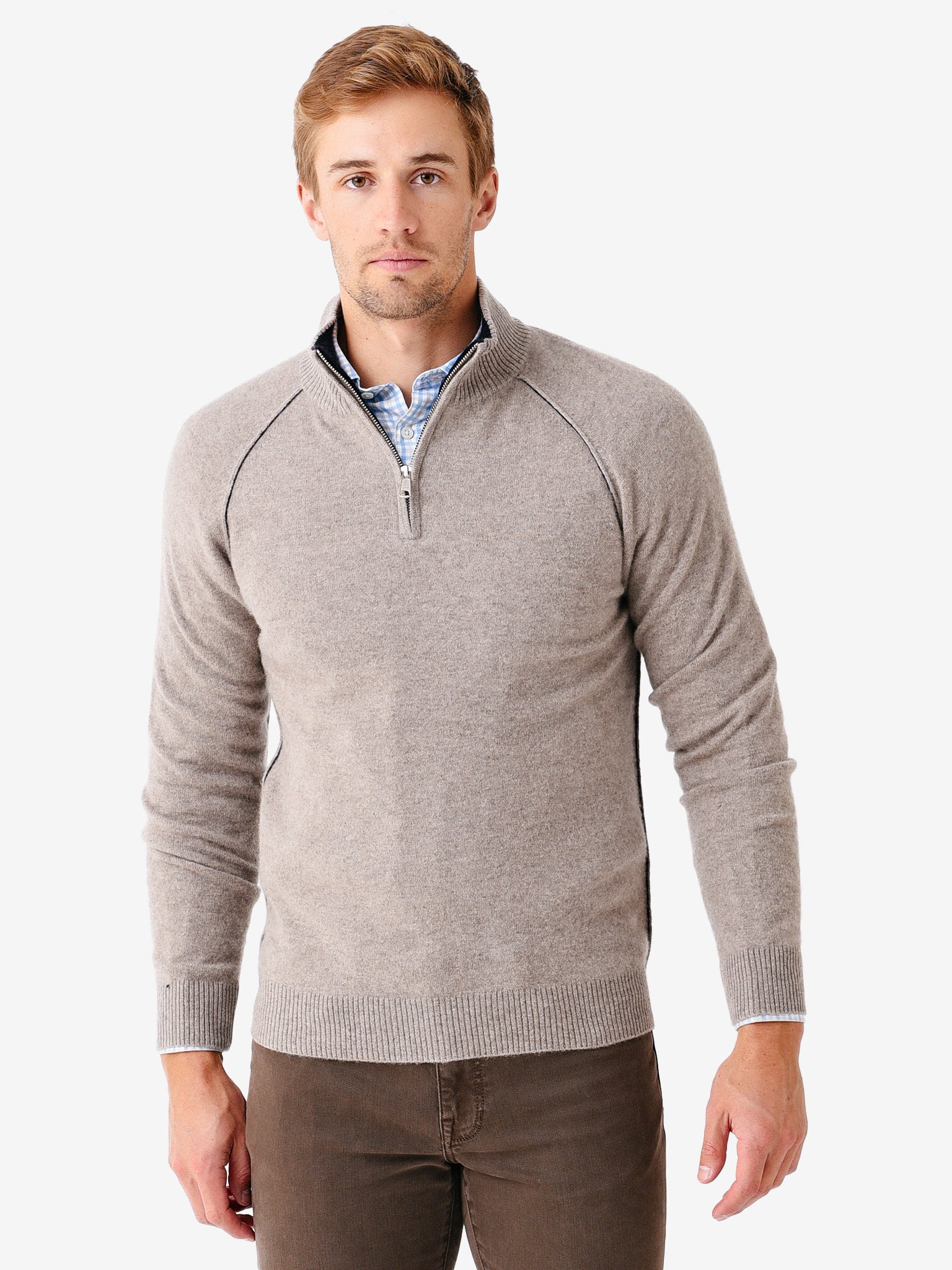 Naadam Cashmere Men's Quarter-Zip Sweater –