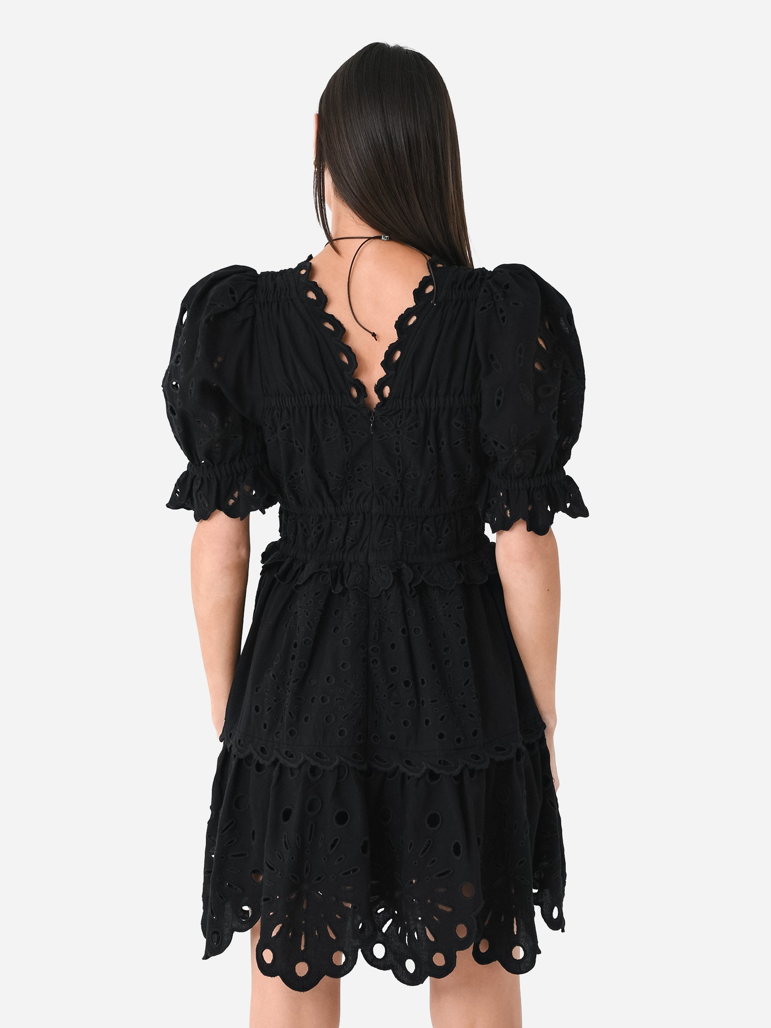 Sanctuary Womens Black Summer Fling Puff popular Sleeves Eyelet Dress Size XXL $139