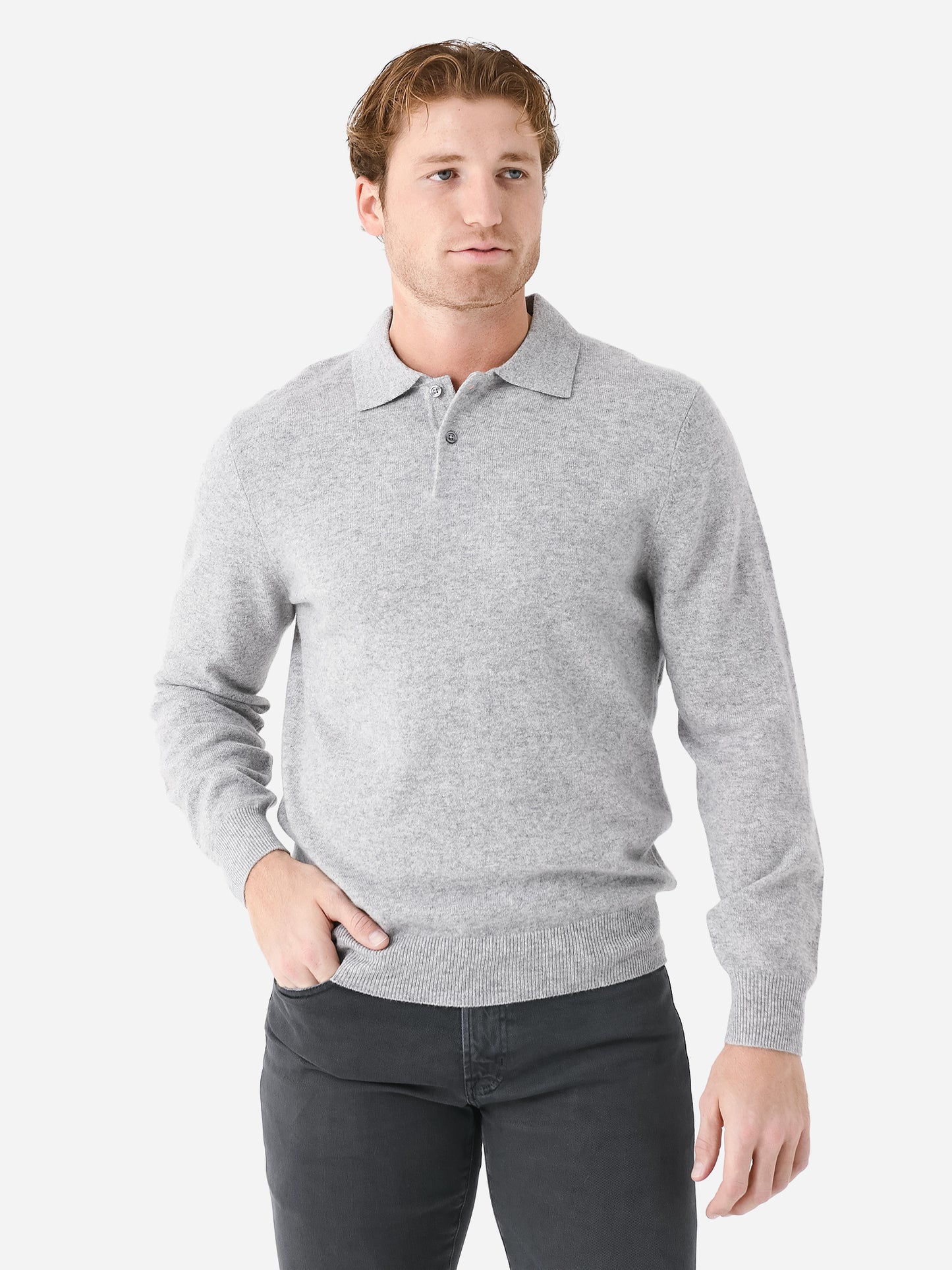 Saint Bernard Men's Wade 2-Button Cashmere Sweater