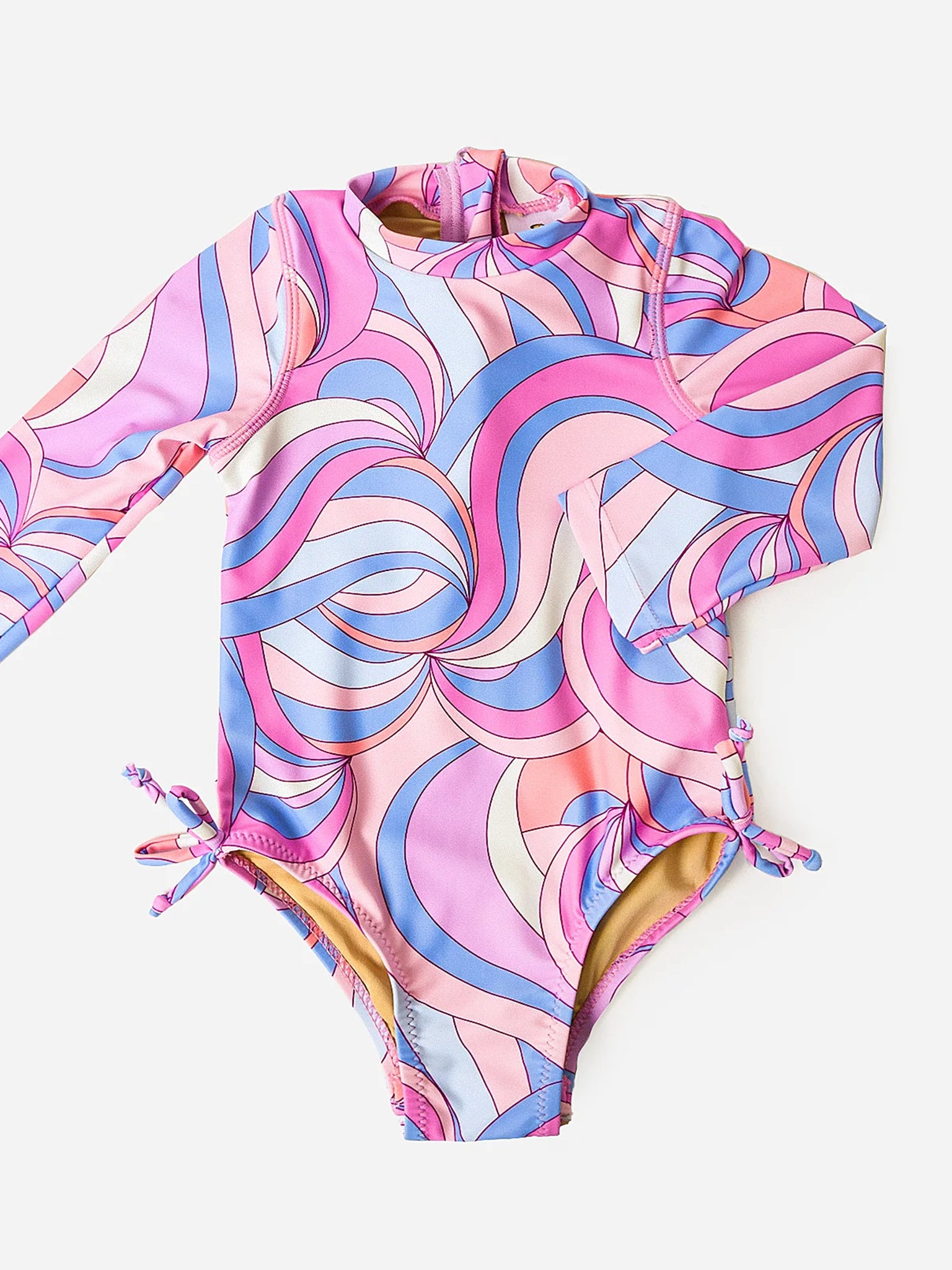 Shade Critters Girls' Candy Swirl Long Sleeve One-Piece Swimsuit ...