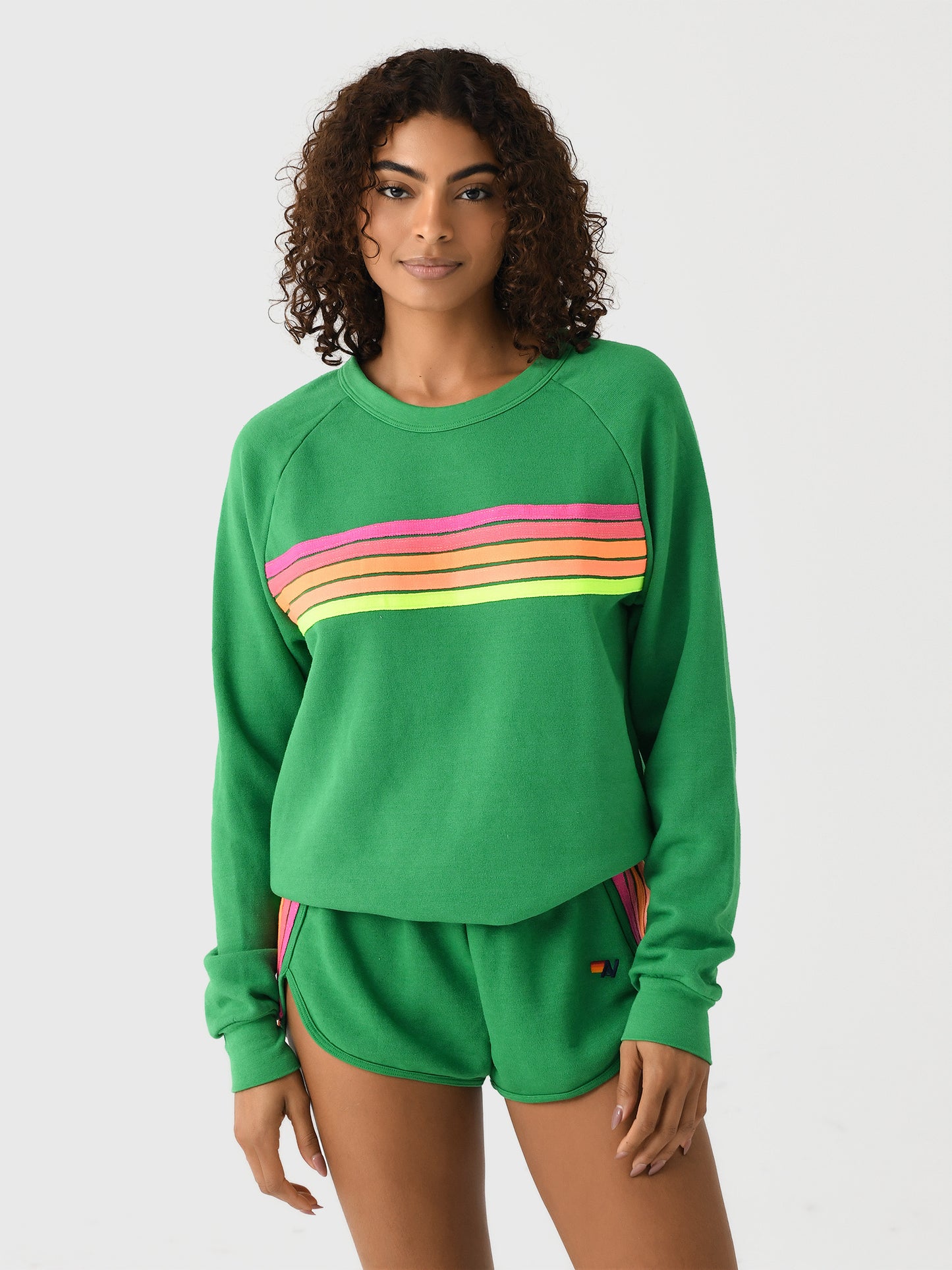 Aviator Nation Women's 5 Stripe Crew Sweatshirt