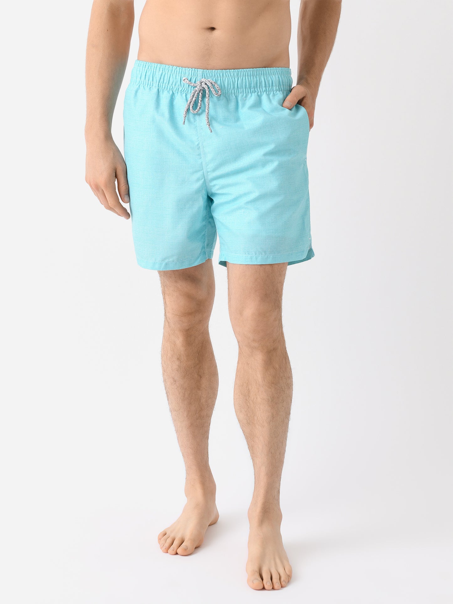 Michaels Swimwear Men's Linen Solid Swim Trunk