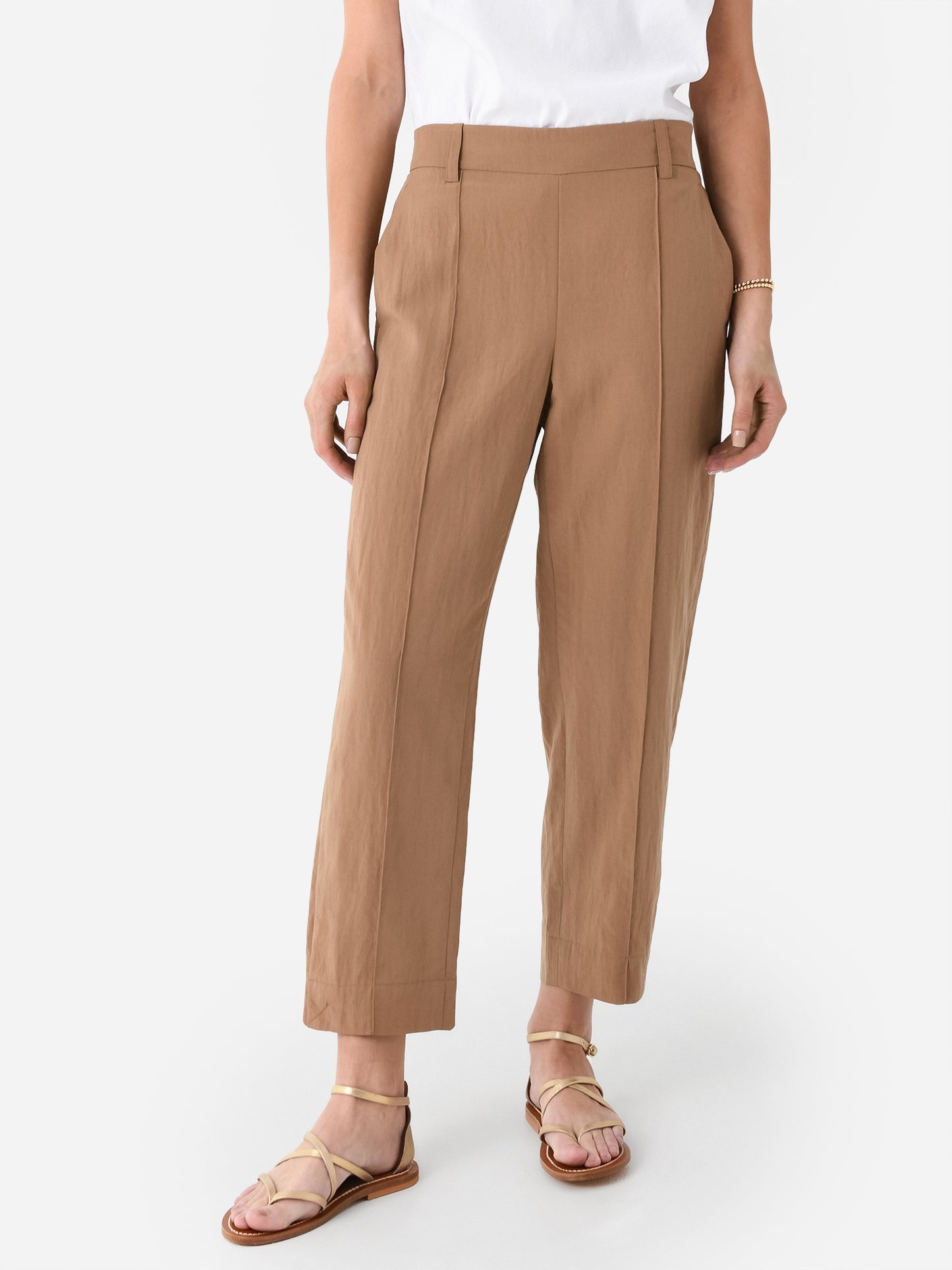 Vince Women's Mid Rise Pleated Pull-On Pant