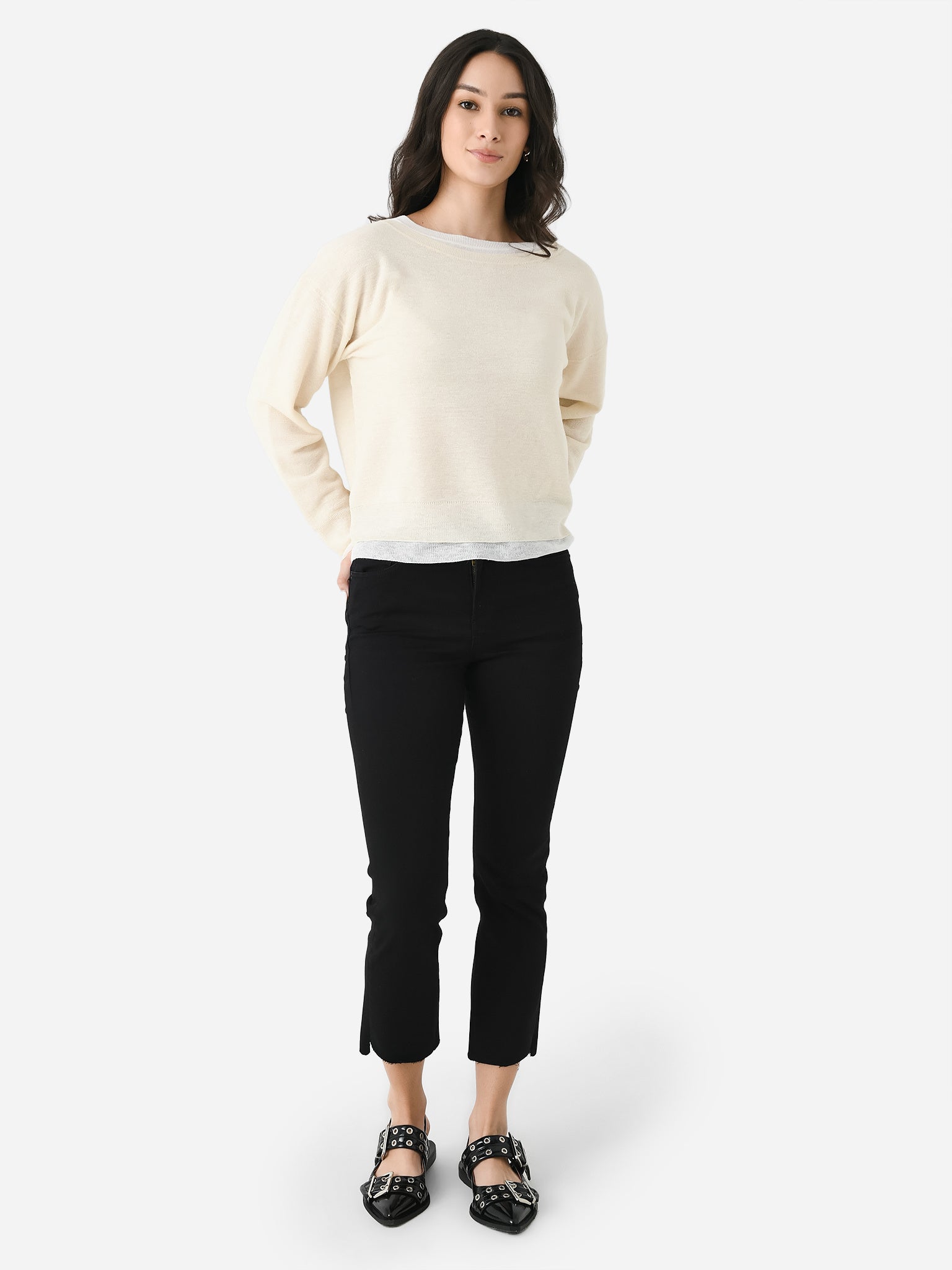 Vince double hotsell layer sweater