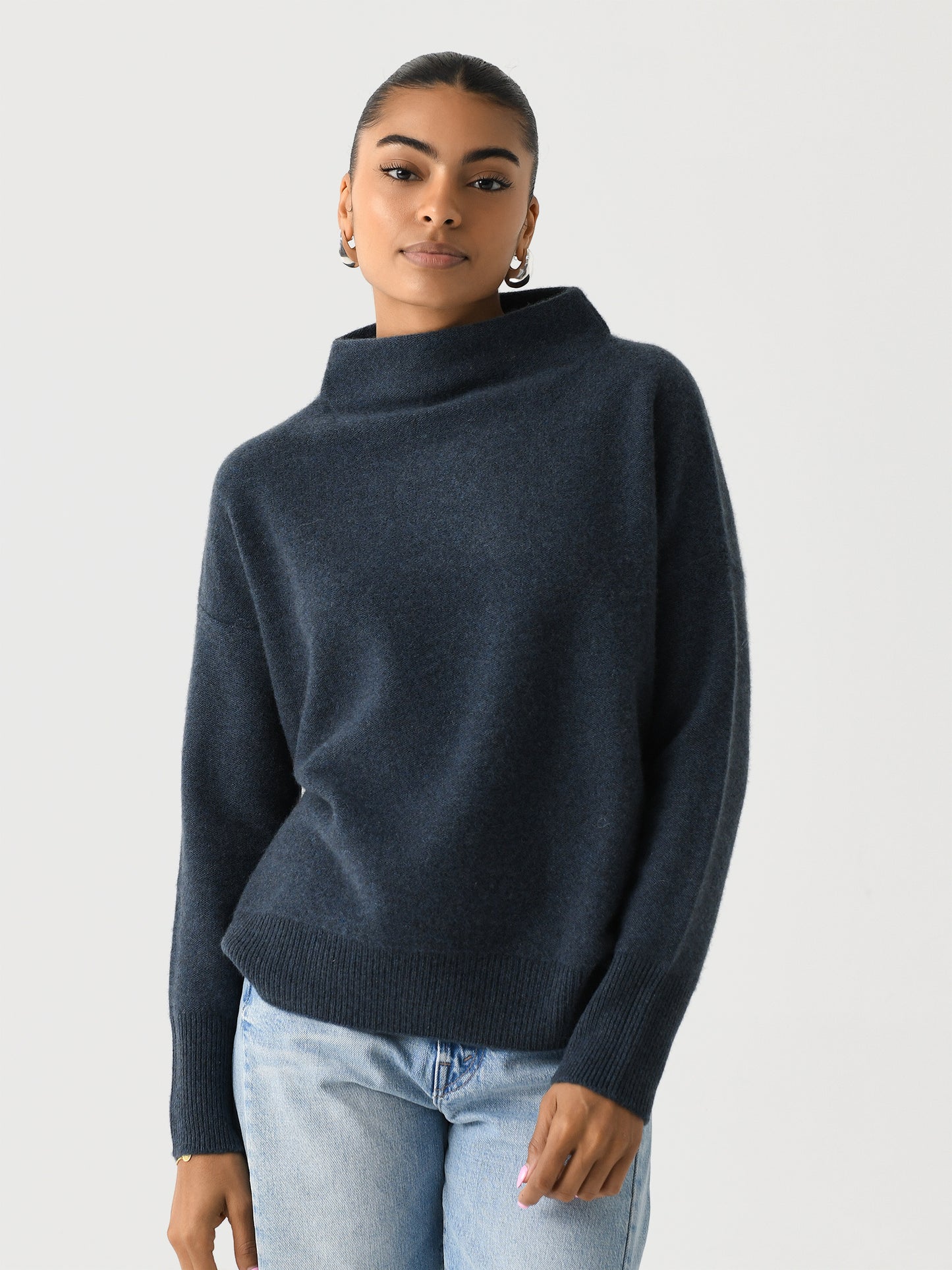 Vince Women's Plush Cashmere Funnel Neck Sweater