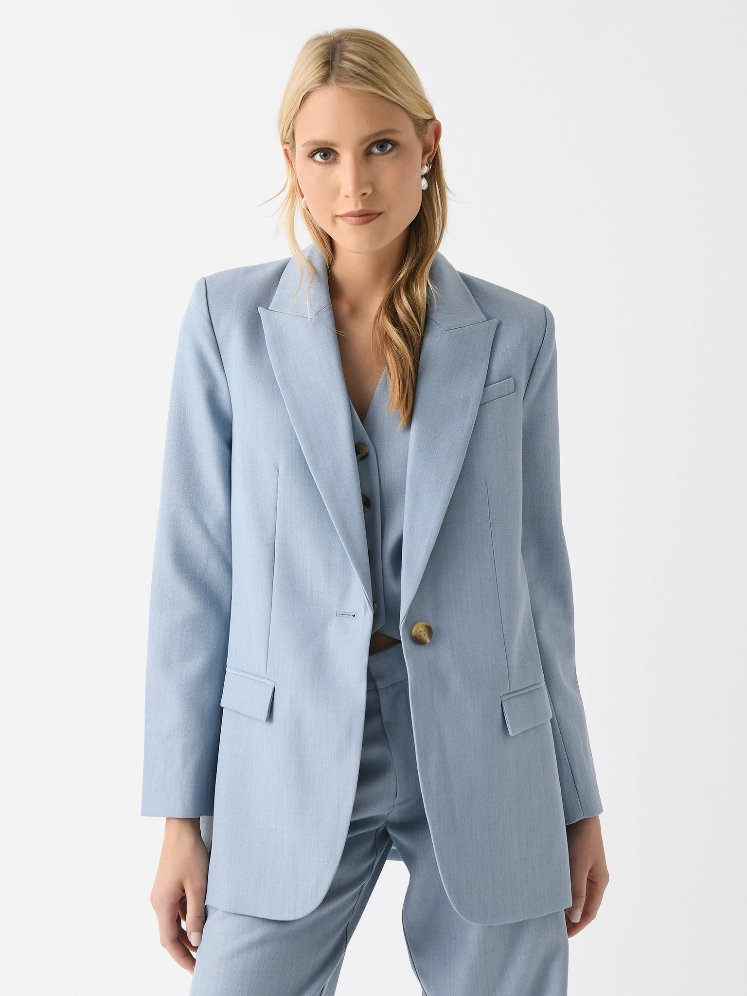 St. Agni Women's Single Button Tailored Blazer