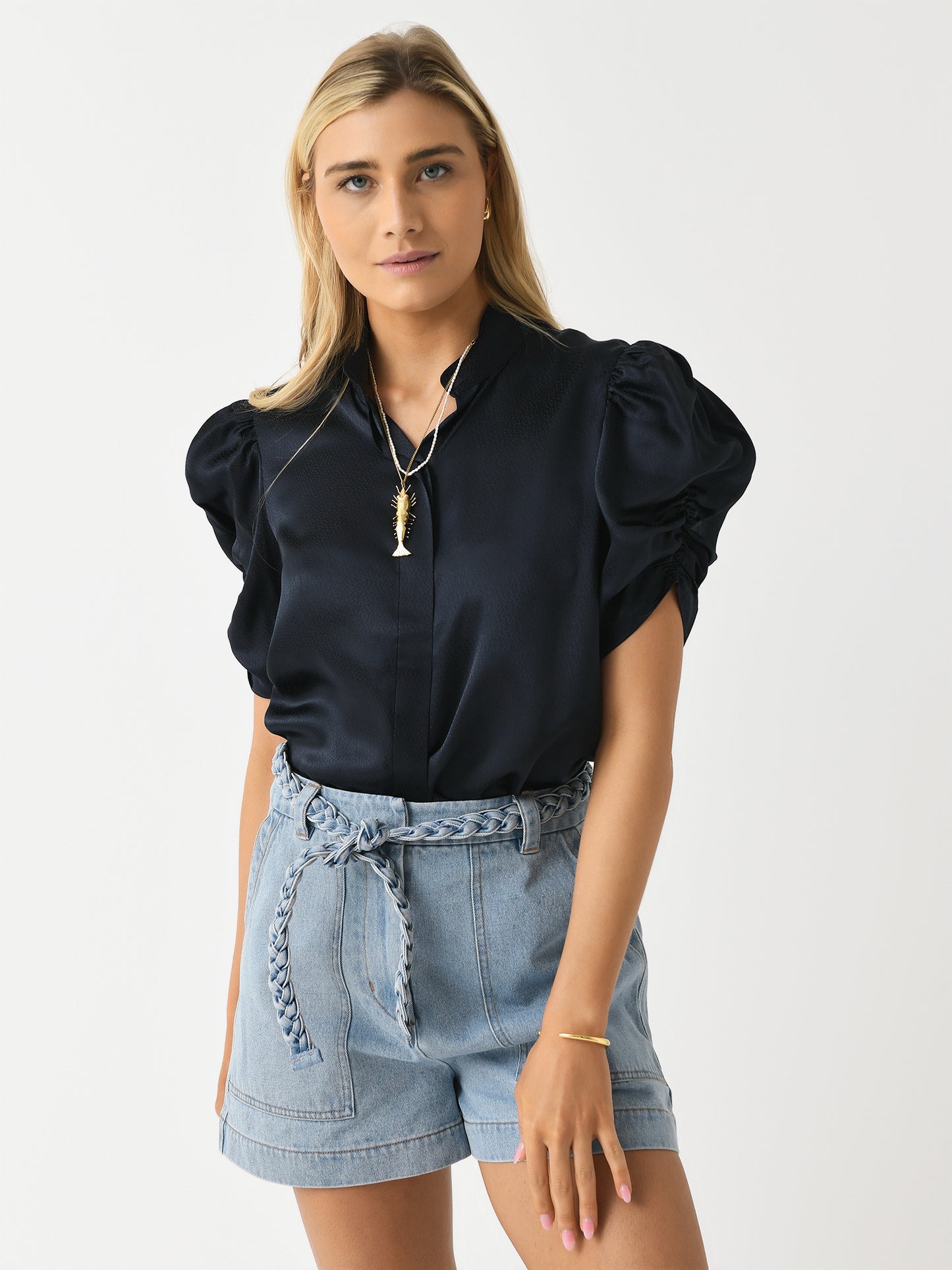 Frame Women's Puff Sleeve Blouse