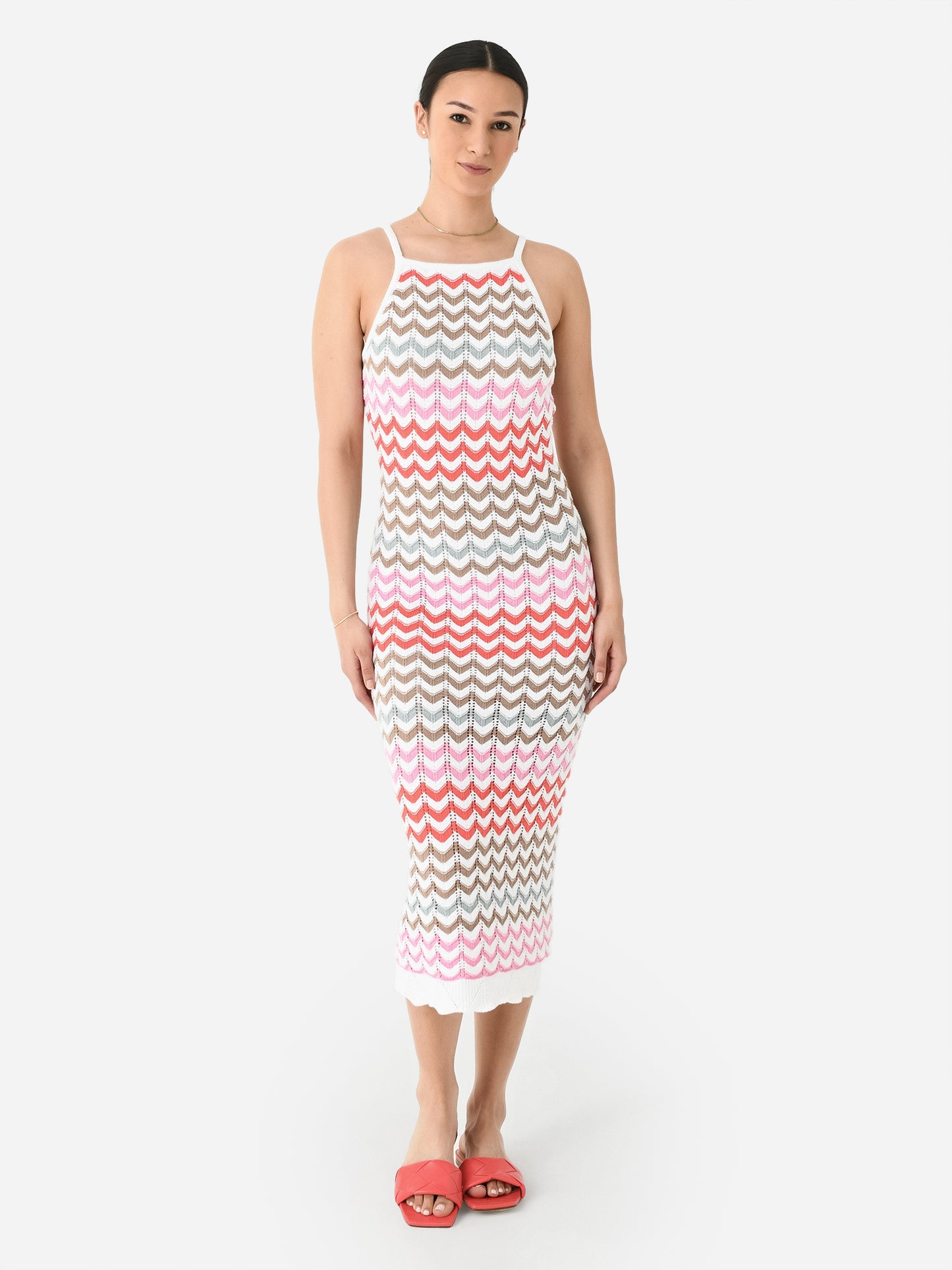 Z Supply Women's Camille Stripe Crochet Midi Dress