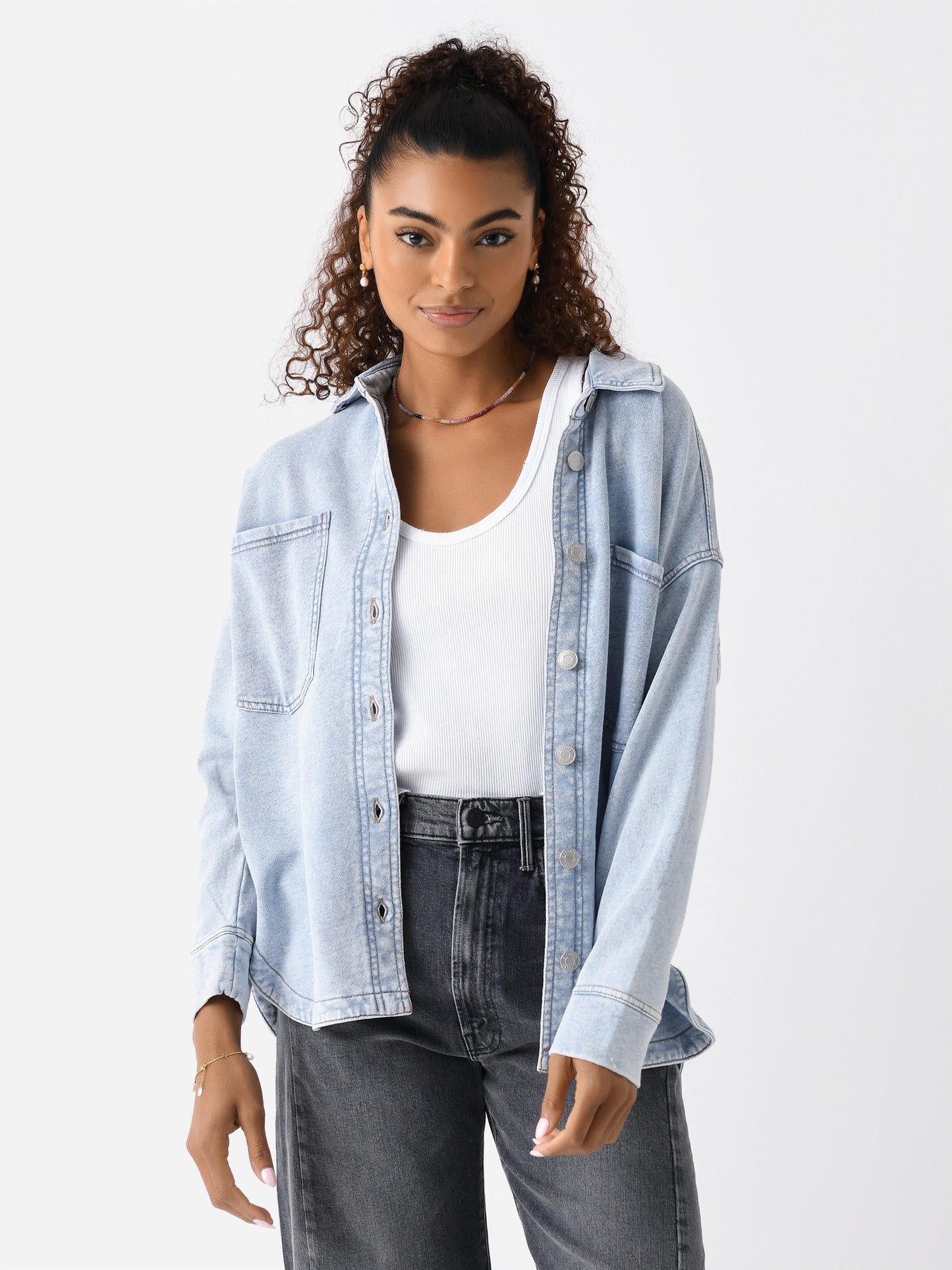 Z Supply Women's All Day Knit Denim Jacket