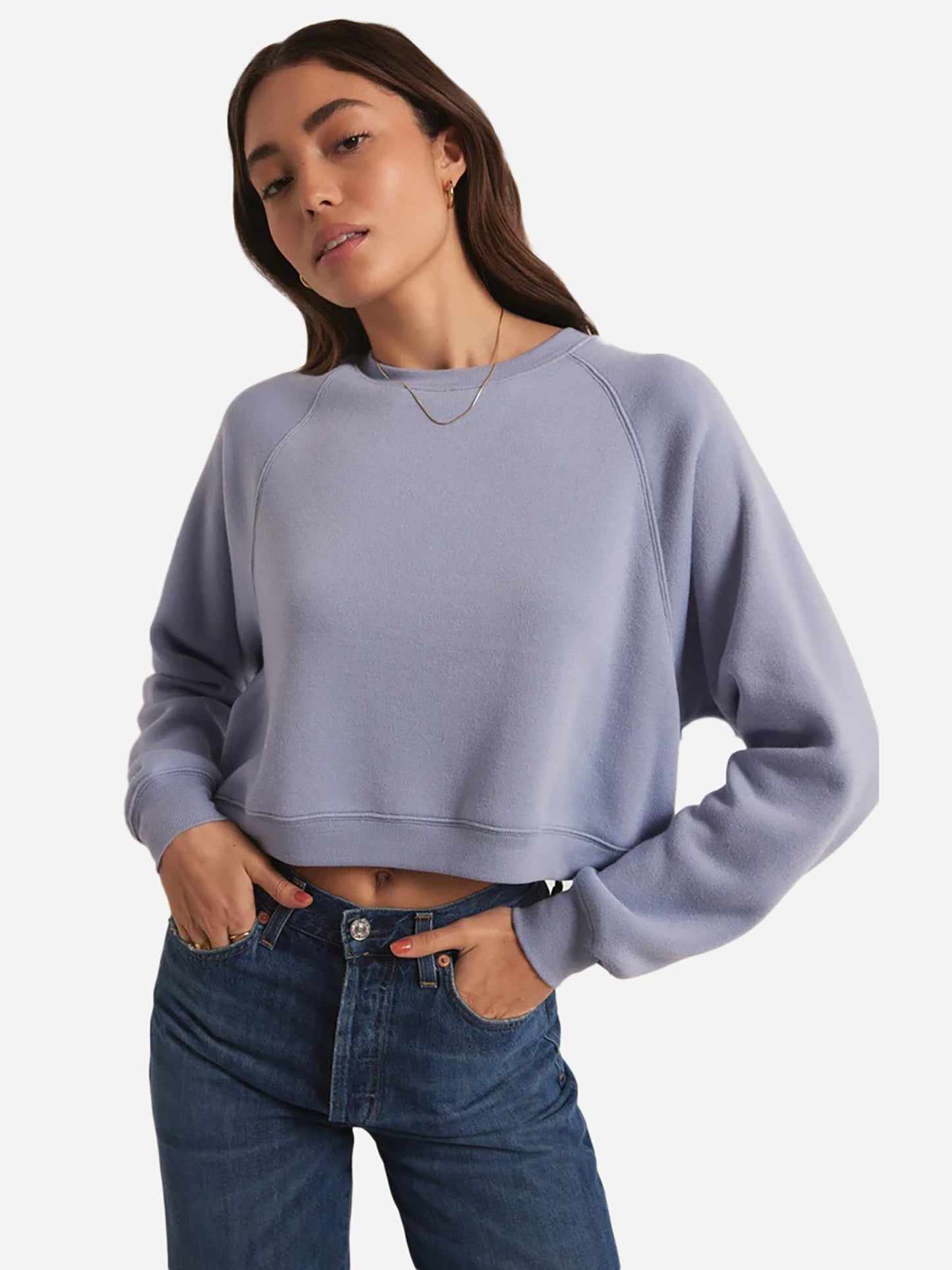 Z Supply Women's Crop Out Sweatshirt