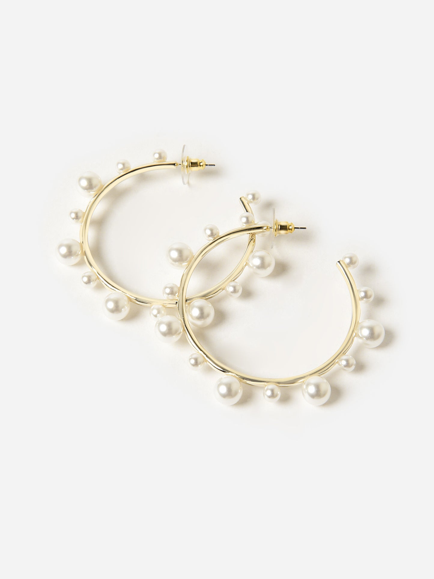 Nicola Bathie Women's Pearl Hoop Earrings – saintbernard.com