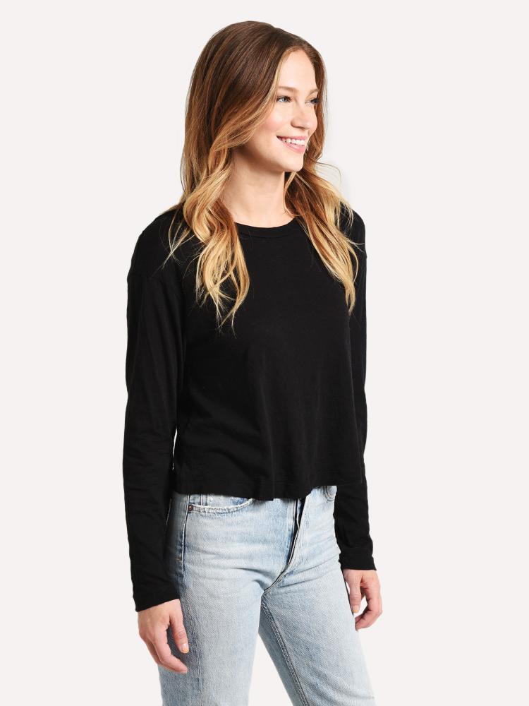 Stateside Women's Slub Boxy Long Sleeve Tee - Saint Bernard