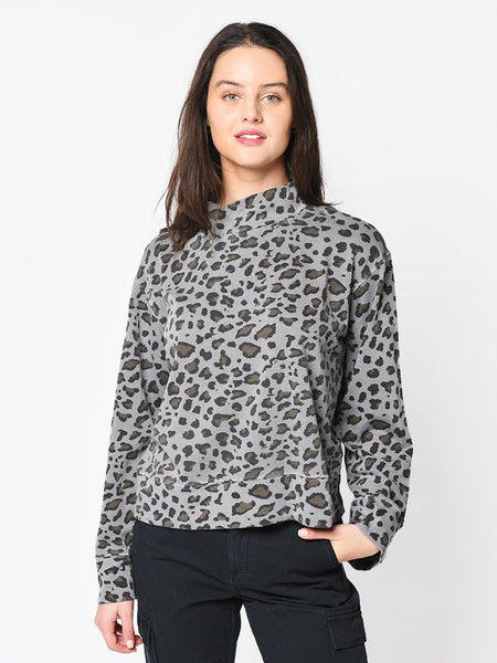 Sundry leopard shop hoodie