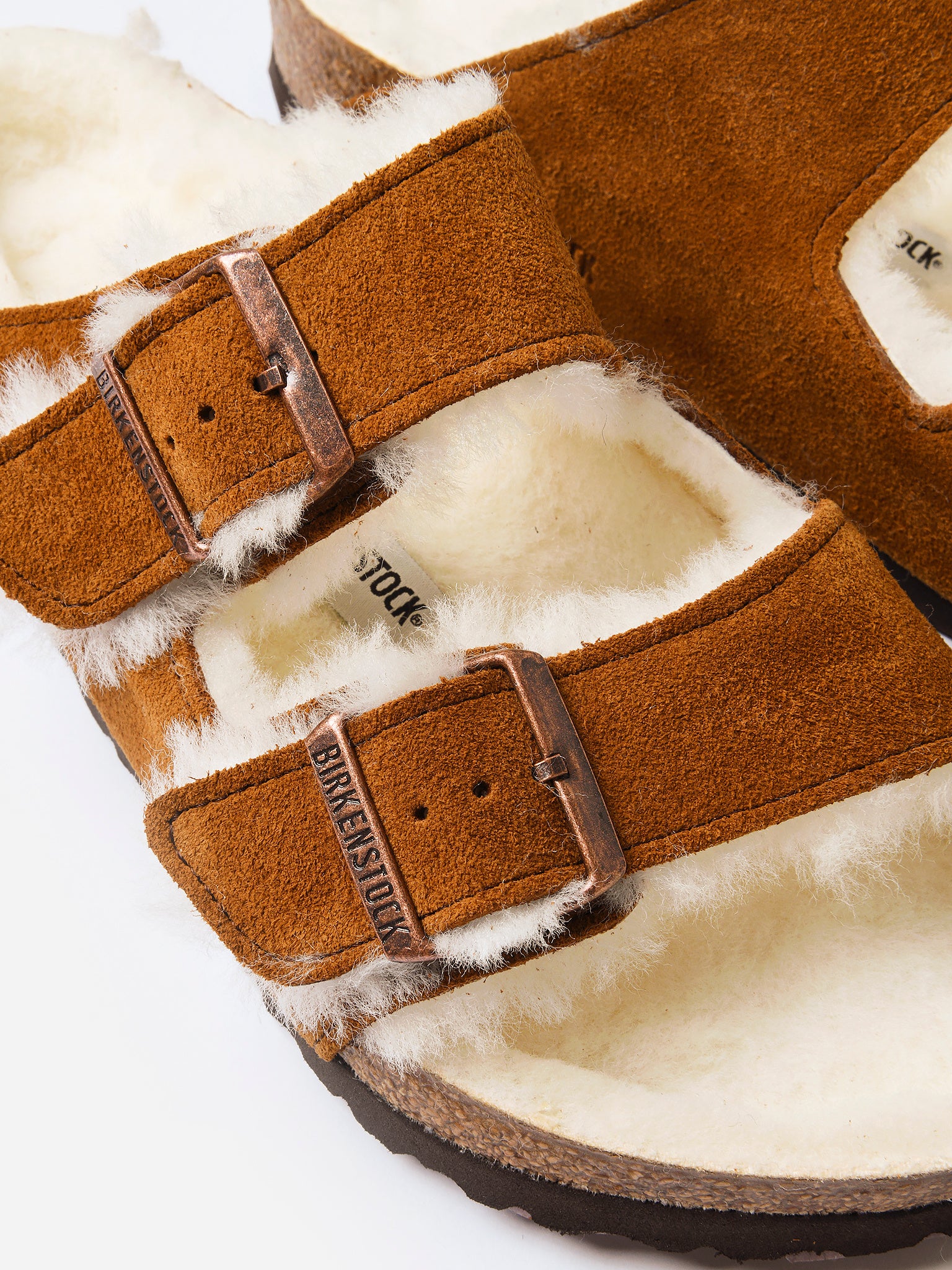 Birkenstock Arizona store Shearling Sandals in Mink