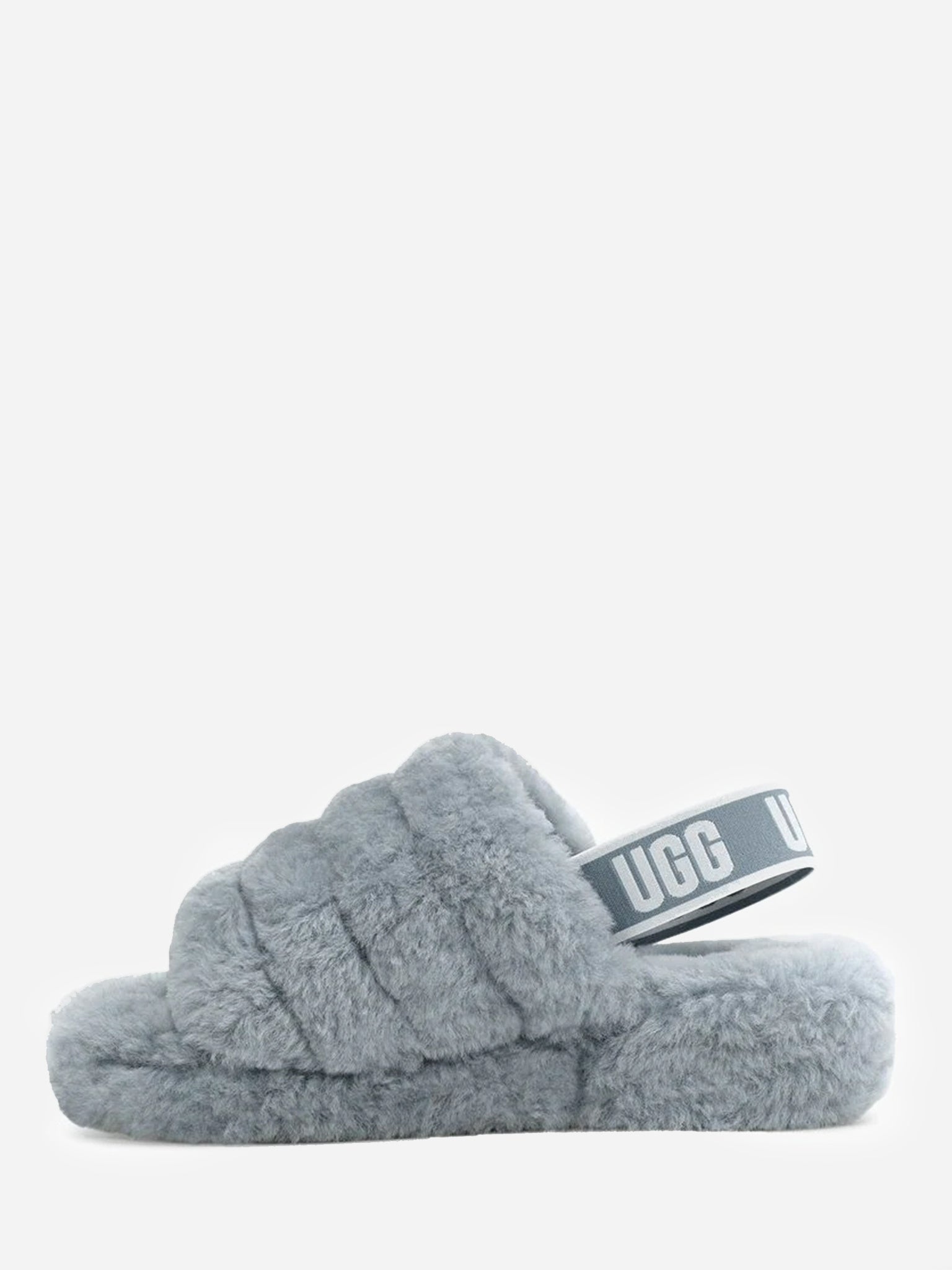 Grey ugg sale fluff yeah slide