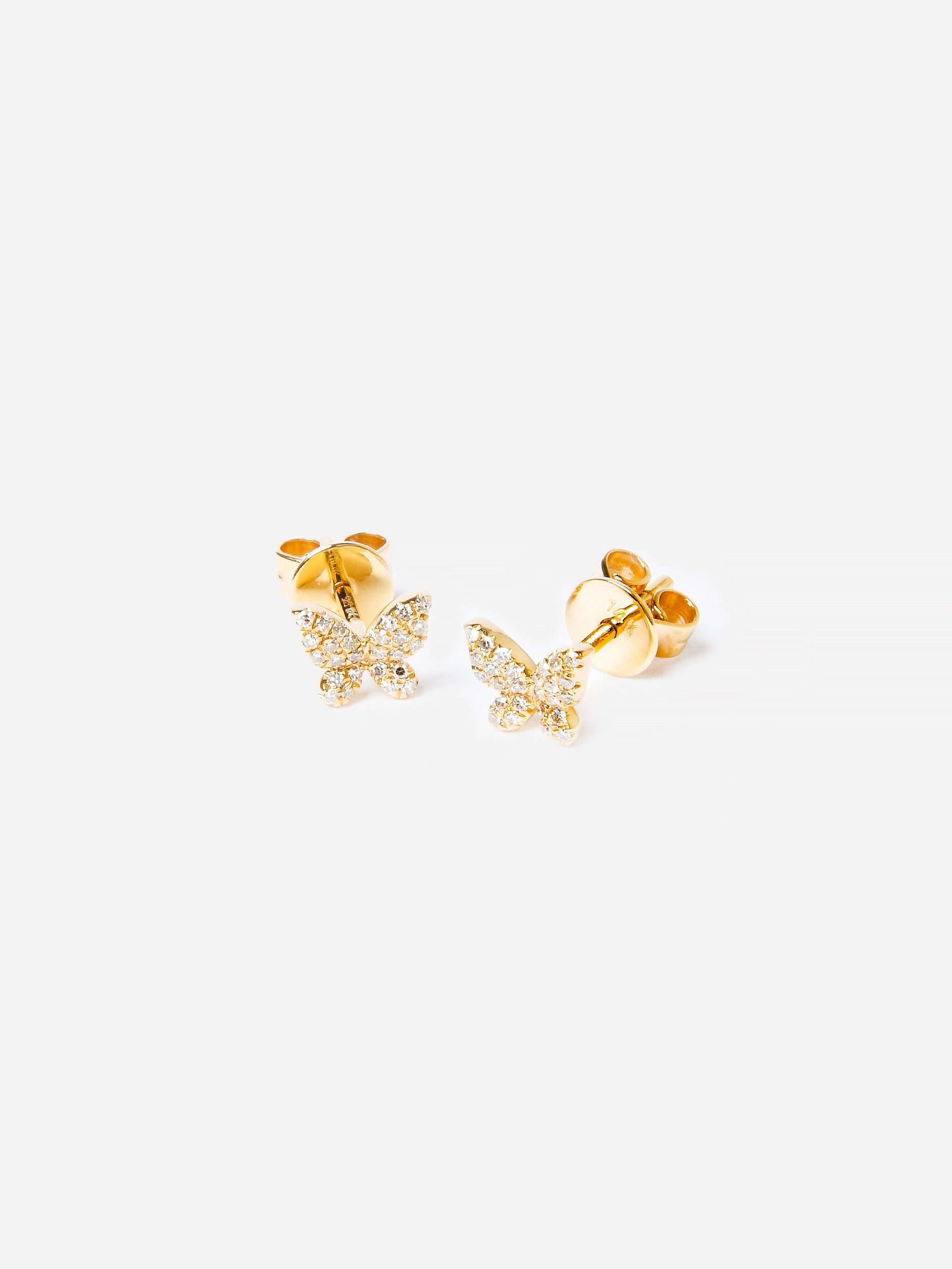 Francie B. Women's Diamond Butterfly Stud Earrings – Saintbernard.com