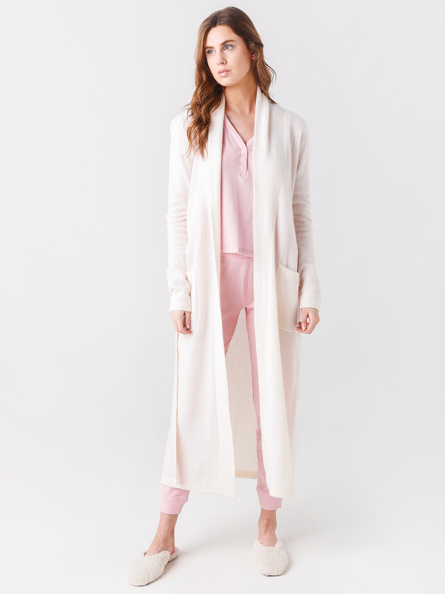 White + Warren Women's Long Cashmere Robe