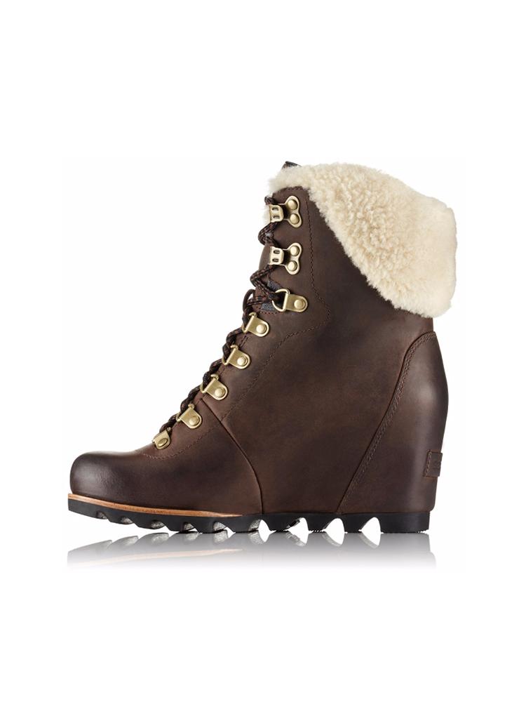 Sorel wedge shearling boot deals