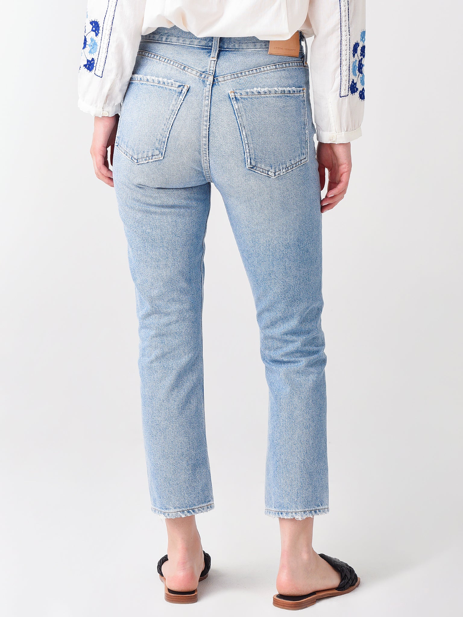 Citizens of Humanity Charlotte Crop High Rise Straight Jeans in Hot Spring outlet