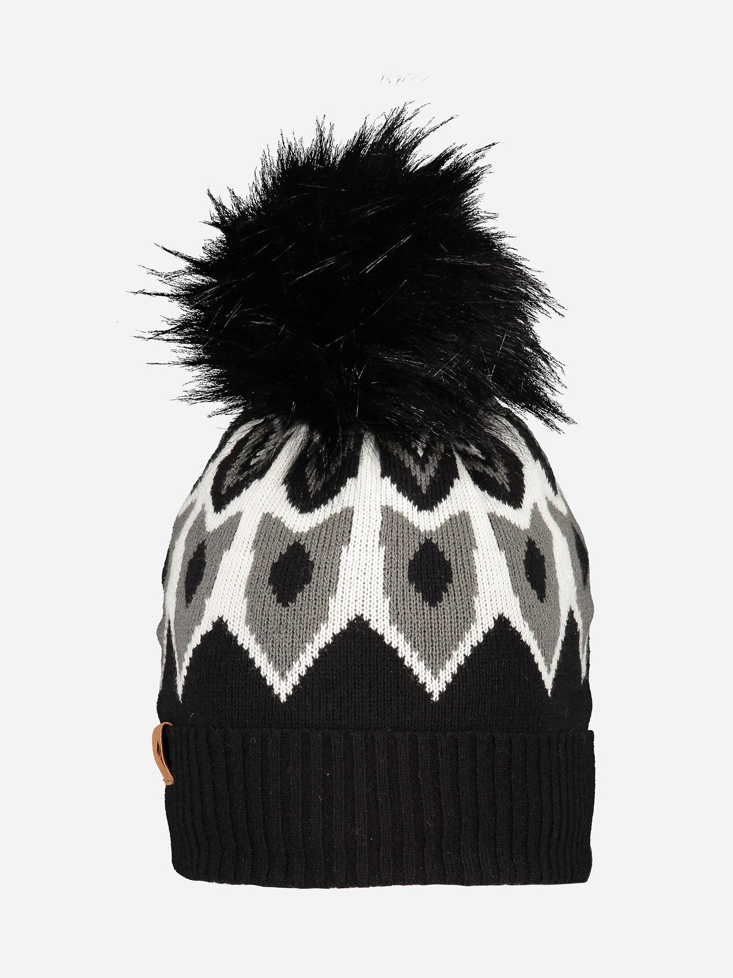 Obermeyer Fair Isle Faux Fur Pom Beanie